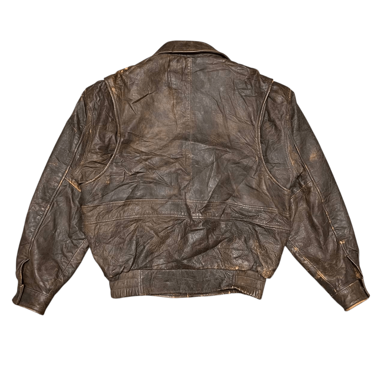 Leather Vintage Skelly Aero Dynamic Gasoline Cuir Leather Jacket Size US L / EU 52-54 / 3 - 15 Thumbnail