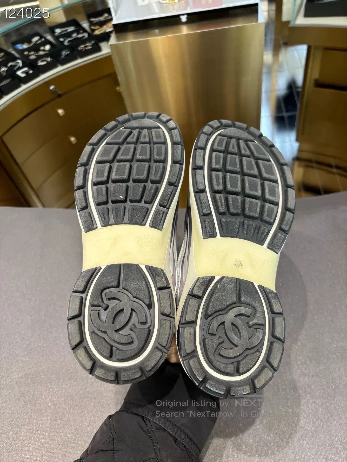 Chanel Chanel Silver Sneakers Size 39. Size US 8 / IT 38 - 6 Thumbnail