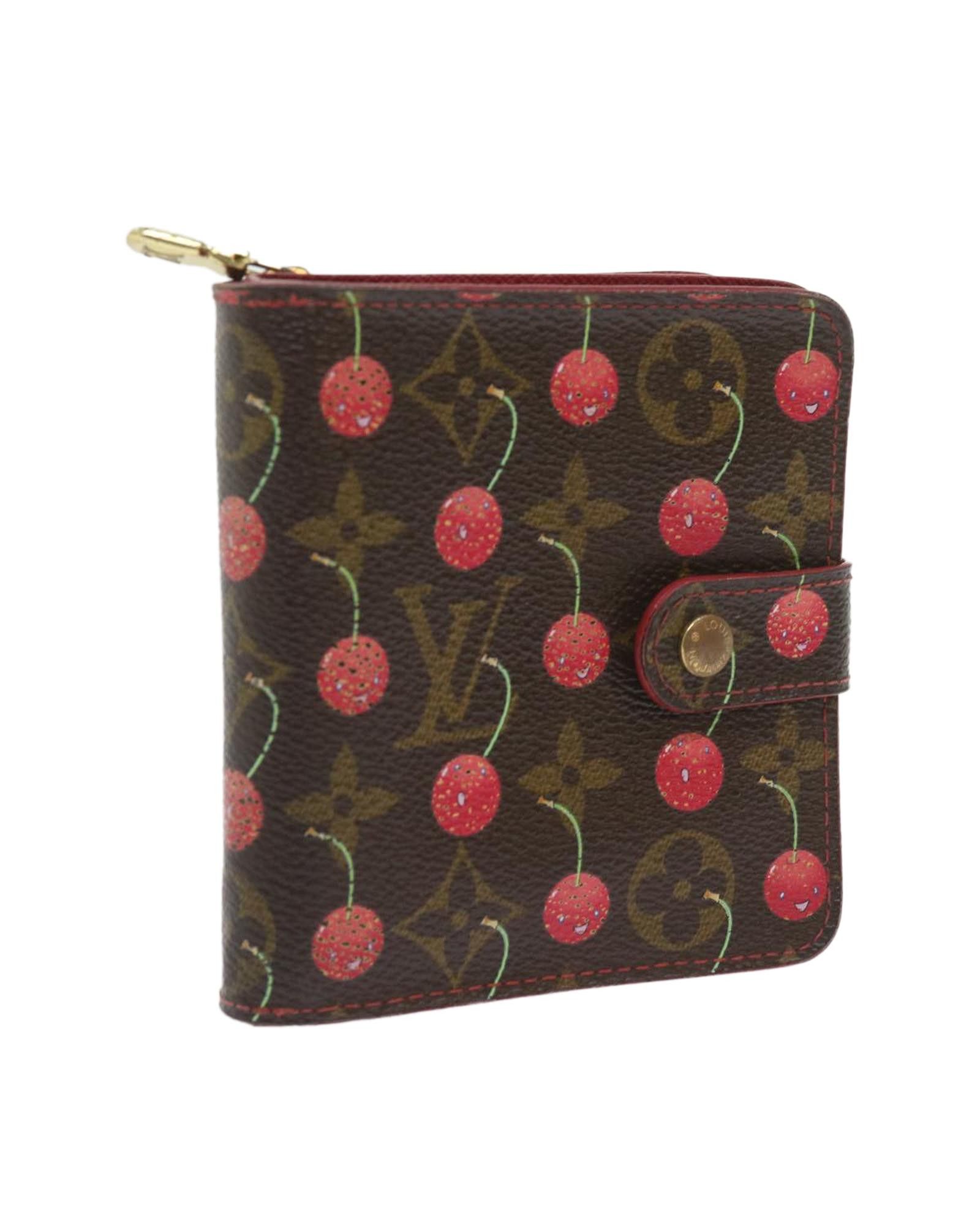 image of Louis Vuitton Monogram Cherry Blossom Bifold Wallet in Brown, Women's