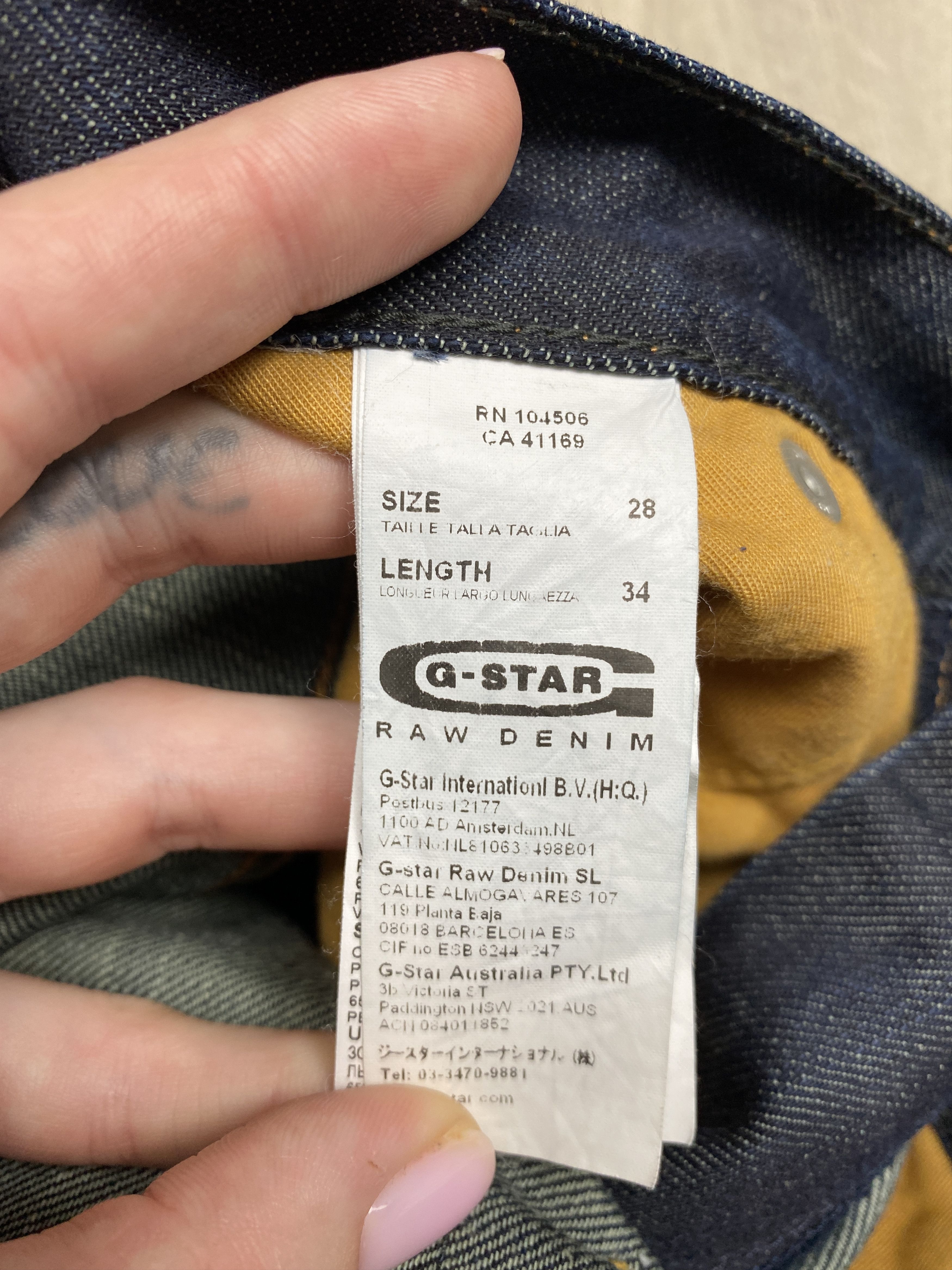 G-Star G Star Raw Vintage Mens Arc Denim Pants Jeans Size US 28 / EU 44 - 5 Thumbnail