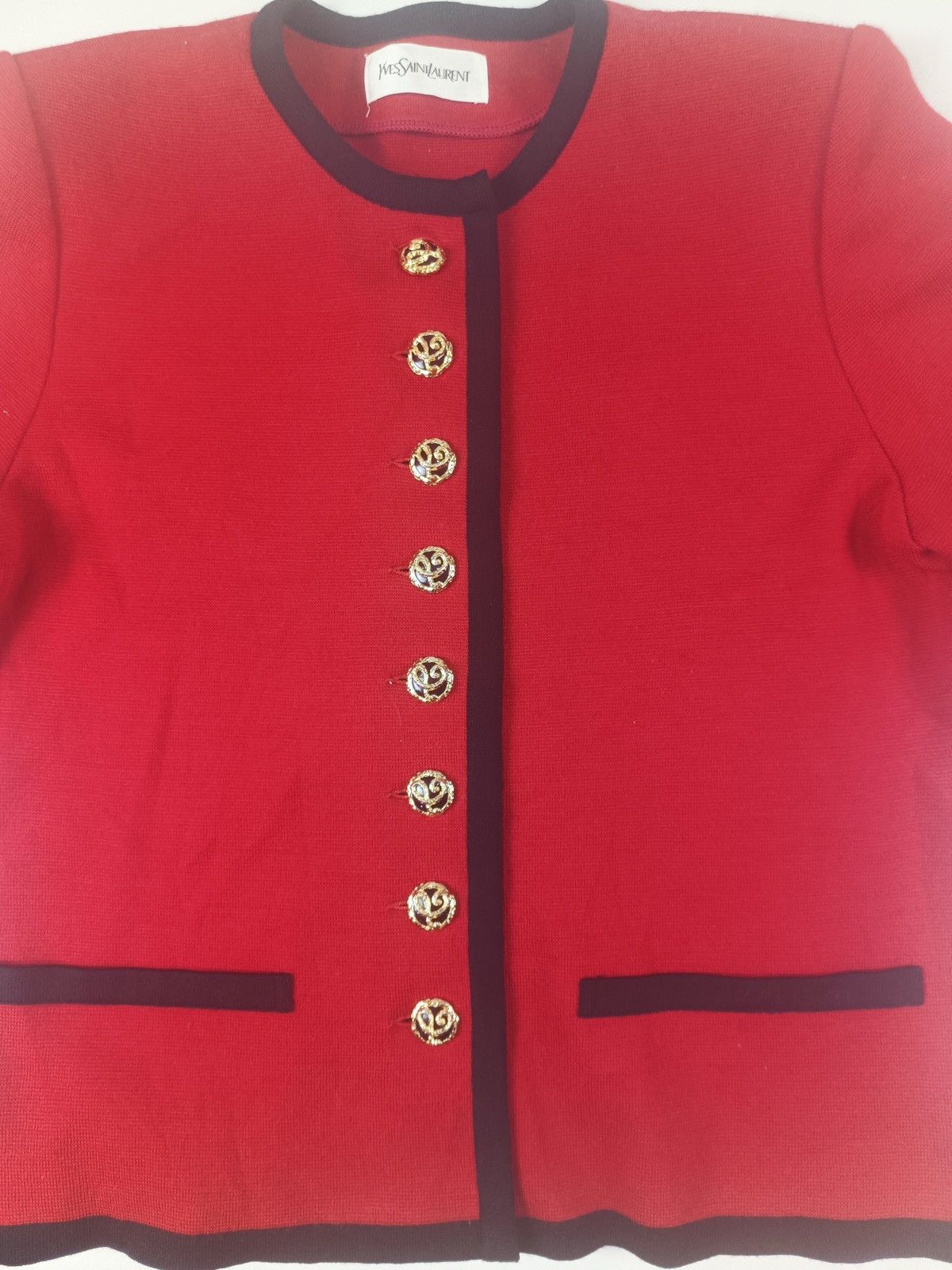 Designer × Vintage × Yves Saint Laurent Cardigan Yves Saint Laurent Size M / US 6-8 / IT 42-44 - 2 Thumbnail