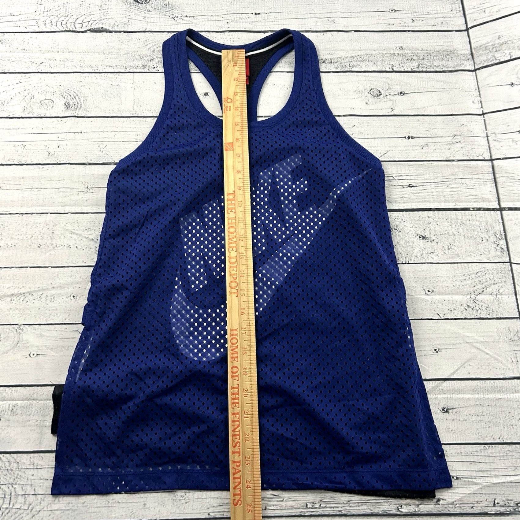 Nike Nike Racer Tank Sleeveless Jersey Athletic Shirt XS Blue Black Womens Nike Racer Tank XS Blue Black Women Size XS / US 0-2 / IT 36-38 - 4 Thumbnail