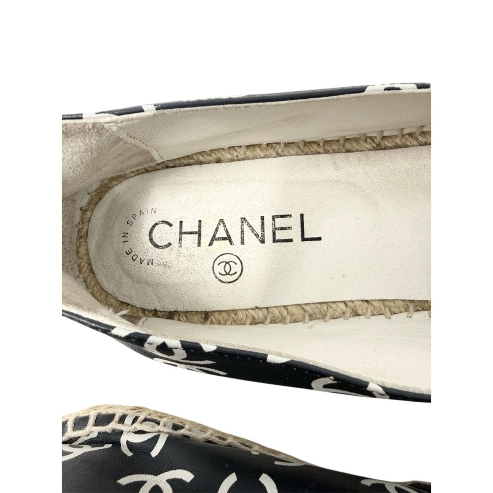 Chanel Chanel CC Monogram Logo Leather Espadrilles Size 40 Size US 10 / IT 40 - 2 Thumbnail