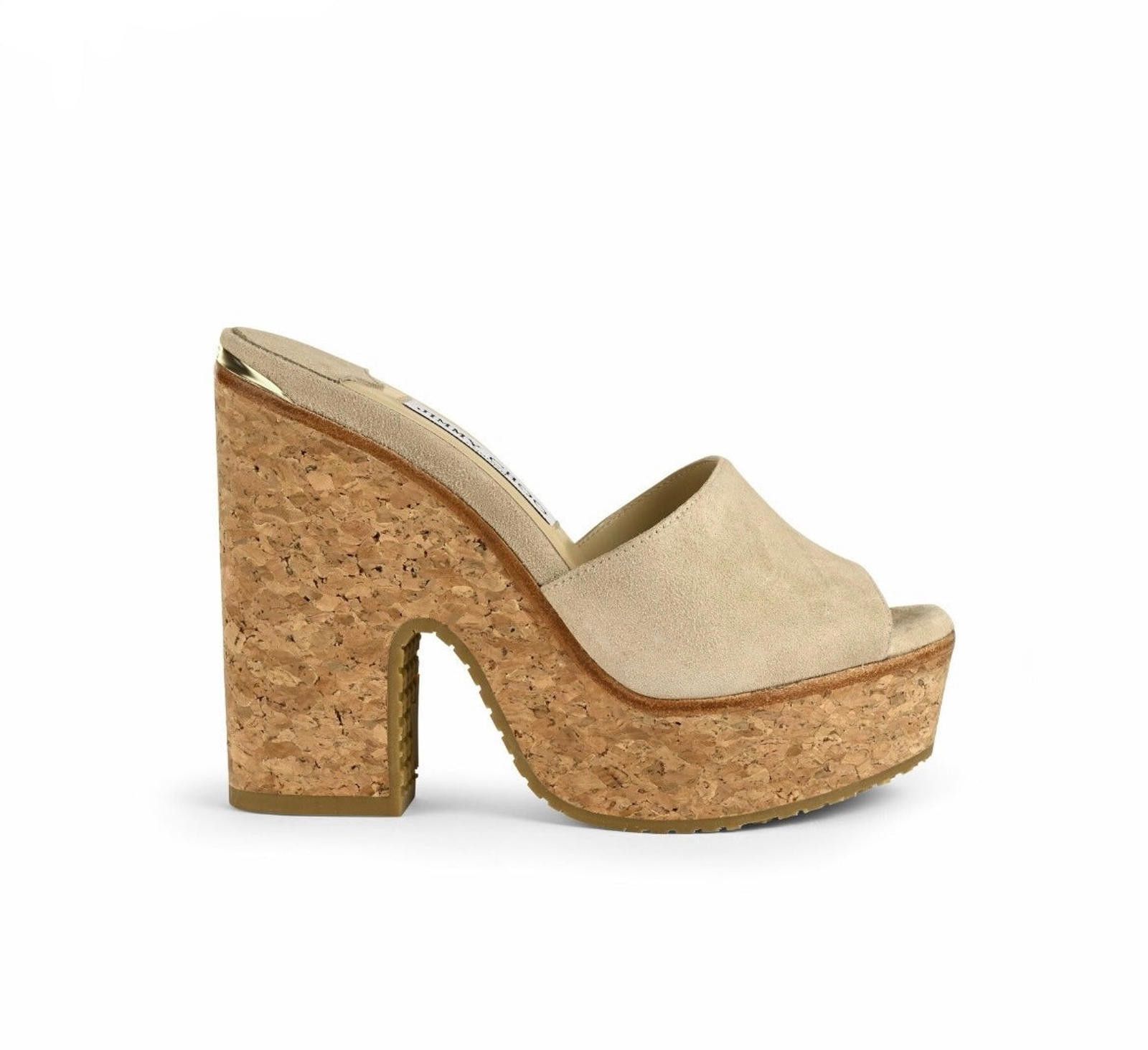 Jimmy Choo Jimmy Choo Deedee 125 Wedge Mules Size US 7.5 / IT 37.5 - 1 Thumbnail