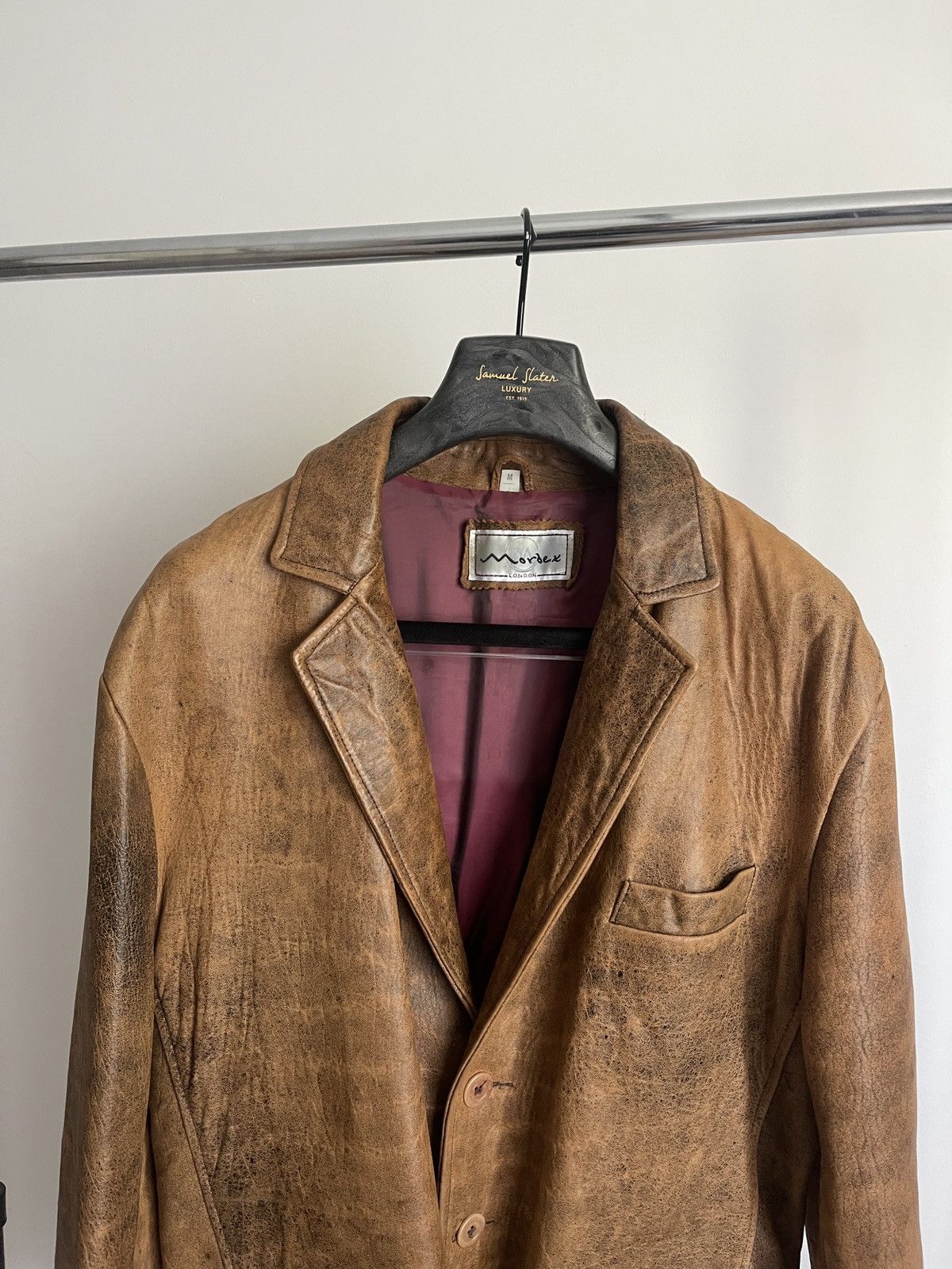 Vintage Vintage Mordex London Leather Blazer Jacket Made In UK 90s M Size US M / EU 48-50 / 2 - 2 Thumbnail