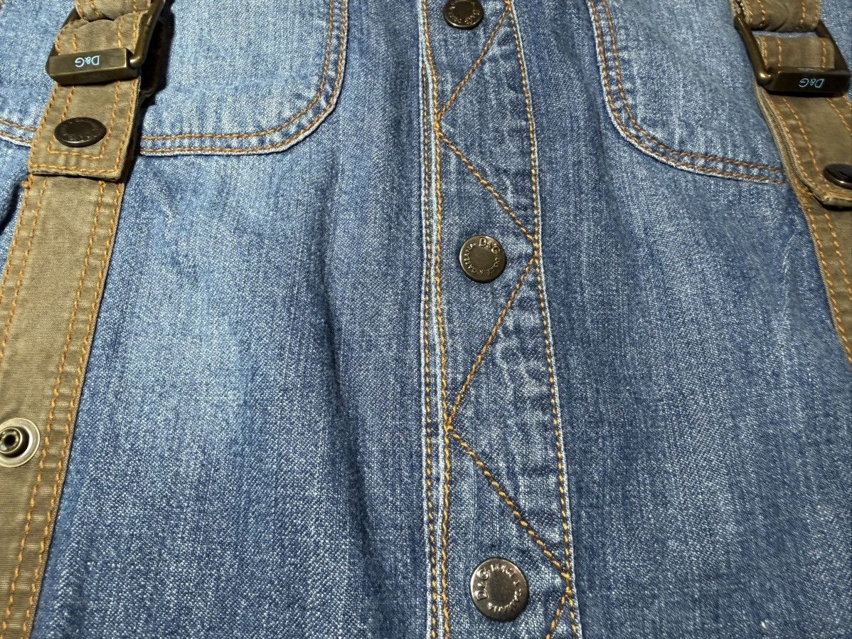 Dolce & Gabbana Dolce & Gabbana 2000s Denim Overshirt w/ Harness & Buckles Size US S / EU 44-46 / 1 - 4 Thumbnail