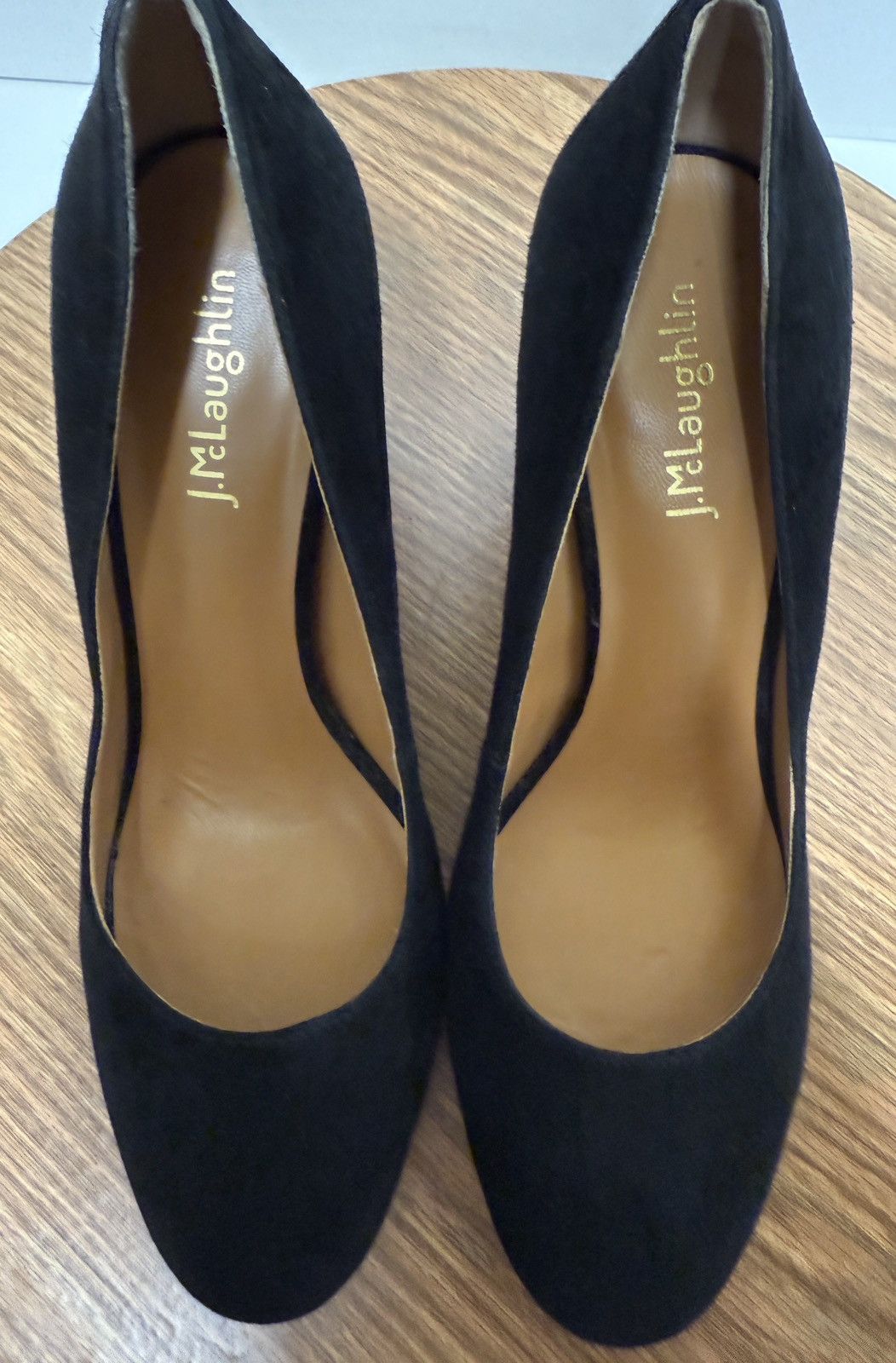 J.McLaughlin J.McLaughlin Black Suede “Mila” Slip-On Pumps Block Heel- 8 Size US 8 / IT 38 - 6 Thumbnail