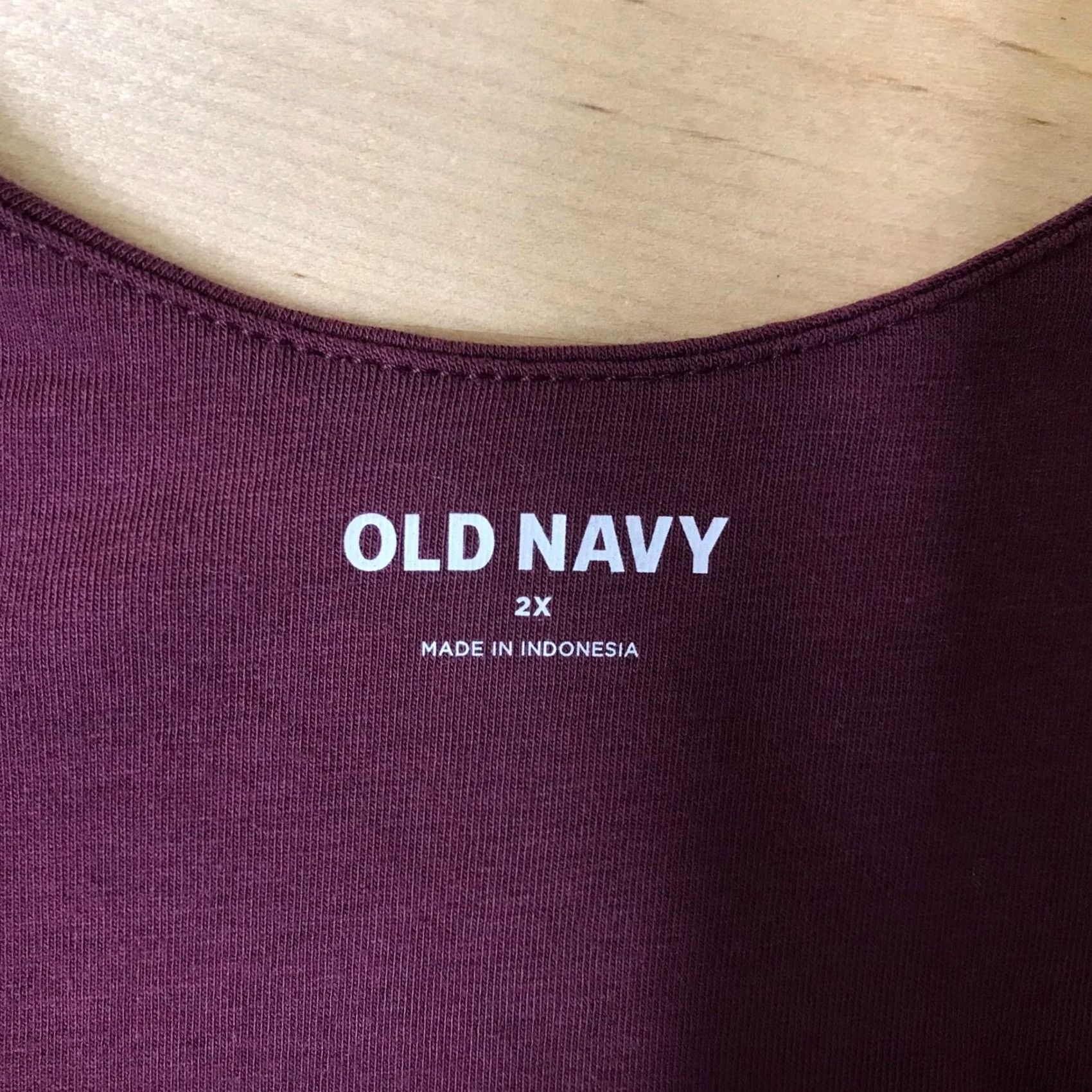 Old Navy Old Navy Womens Plus Bodysuit Long Sleeve Boat Neck Deep Scoop Back Plum Burgundy Size XXL / US 16-18 / IT 52-54 - 7 Thumbnail