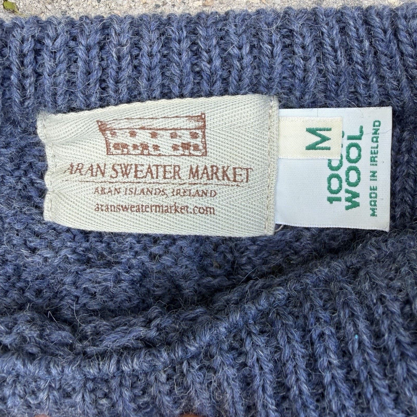 Aran Crafts × Vintage Vintage Aran Craft Chunky Cable Knit Fisherman Wool Sweater Size US M / EU 48-50 / 2 - 3 Thumbnail