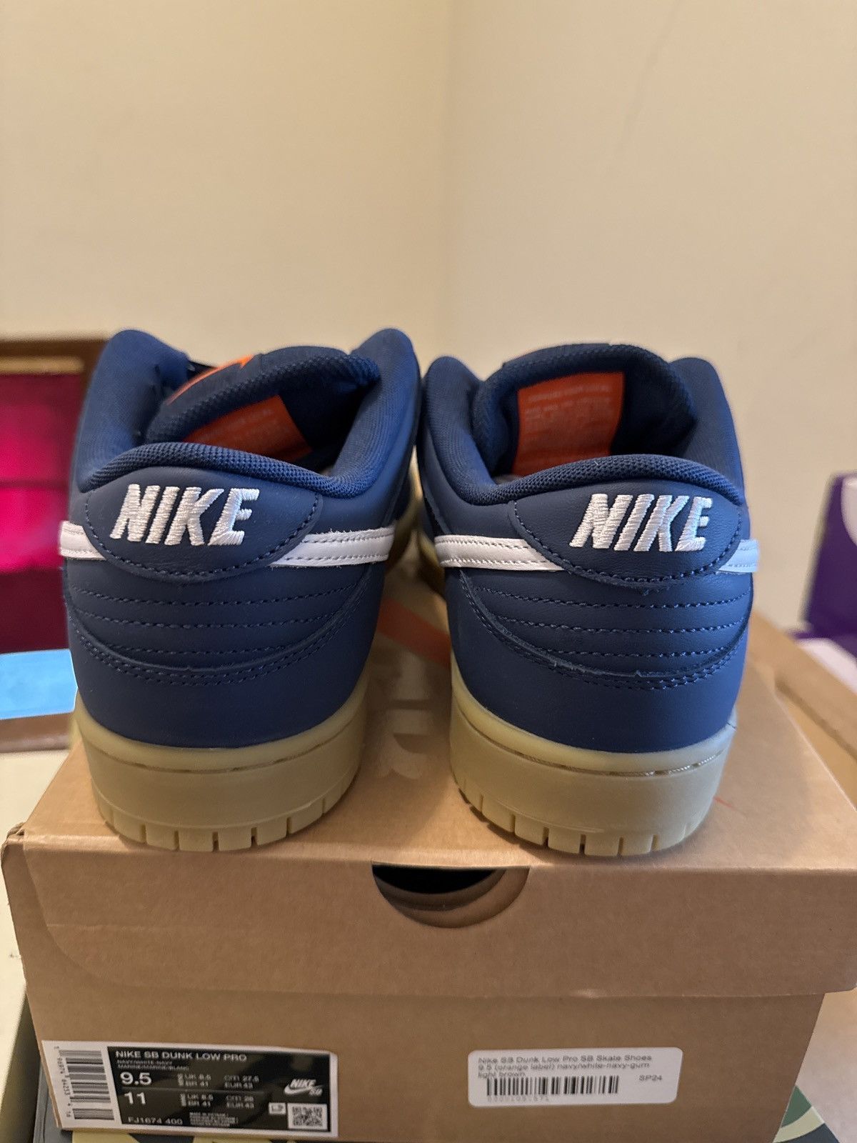 Nike Nike SB Dunk Low Pro Navy/White-Navy Size US 9.5 / EU 42-43 - 1 Thumbnail