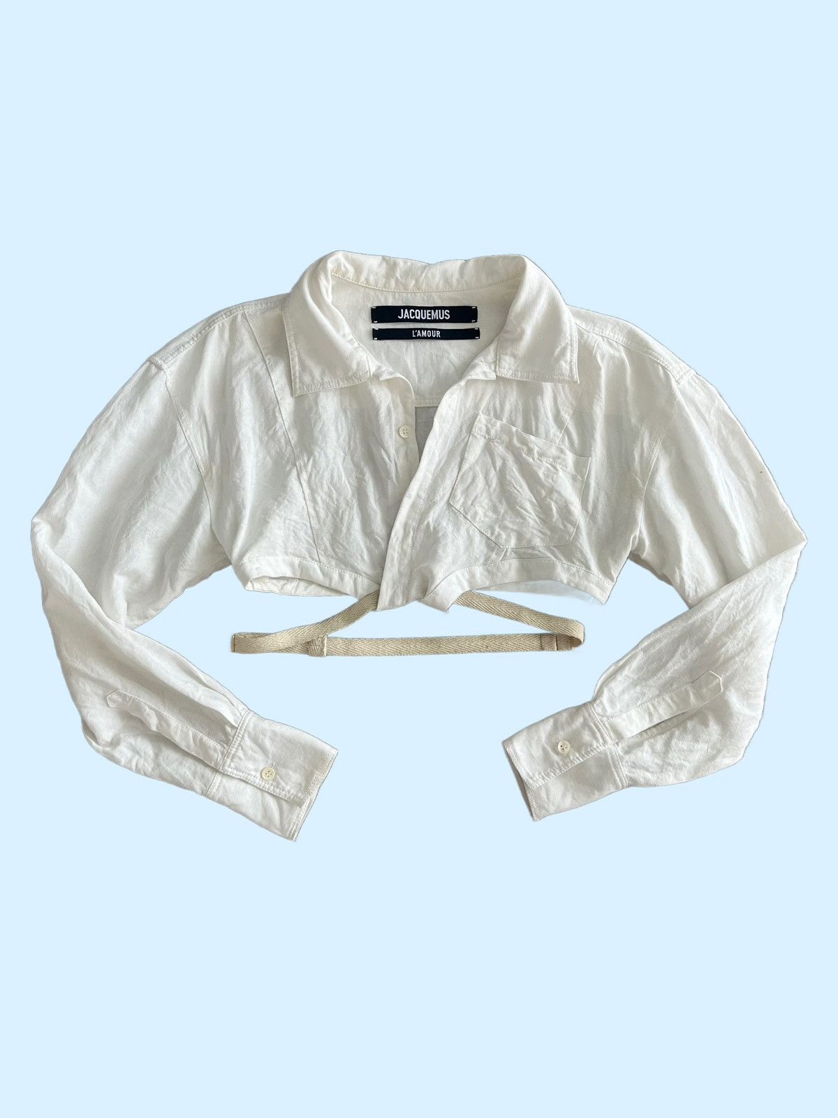 Jacquemus Jacquemus cropped linen, twisted blouse Size XS / US 0-2 / IT 36-38 - 1 Thumbnail