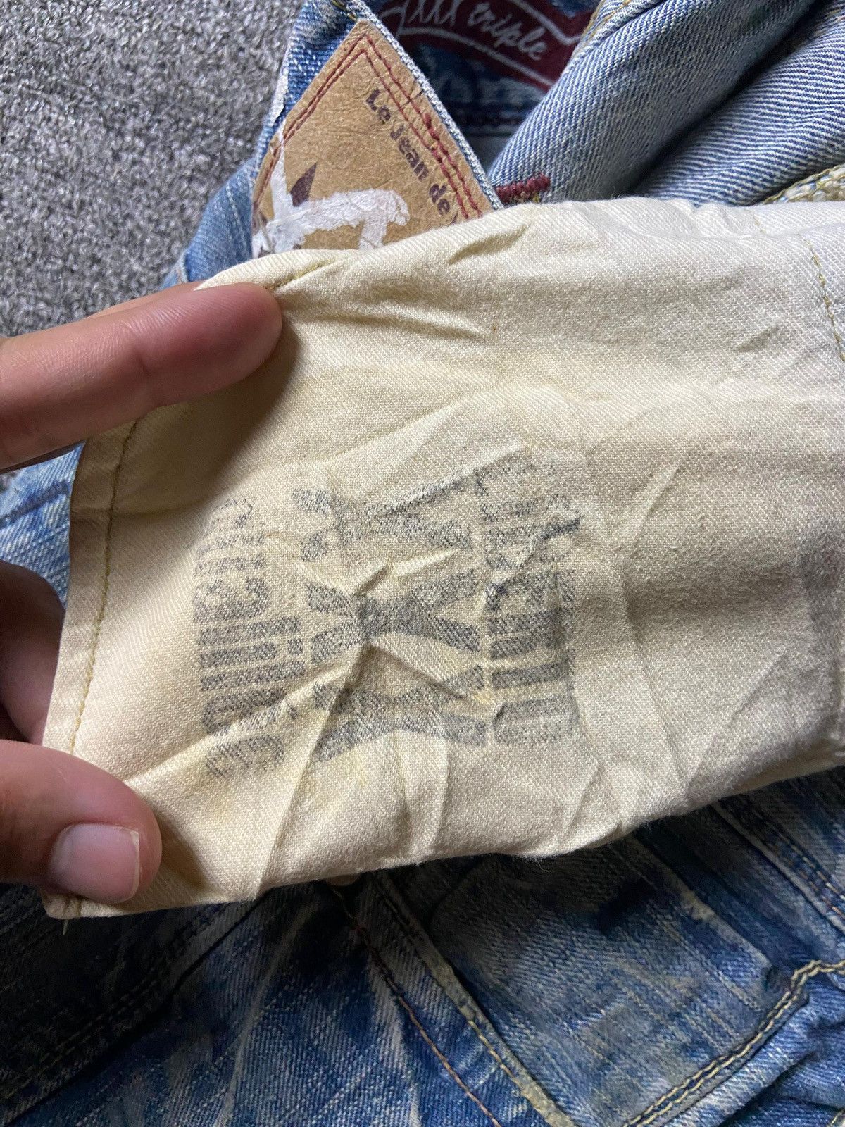 Japanese Brand Liberto XXX Distressed Ripped Denim Jeans (165) Size US 32 / EU 48 - 9 Thumbnail