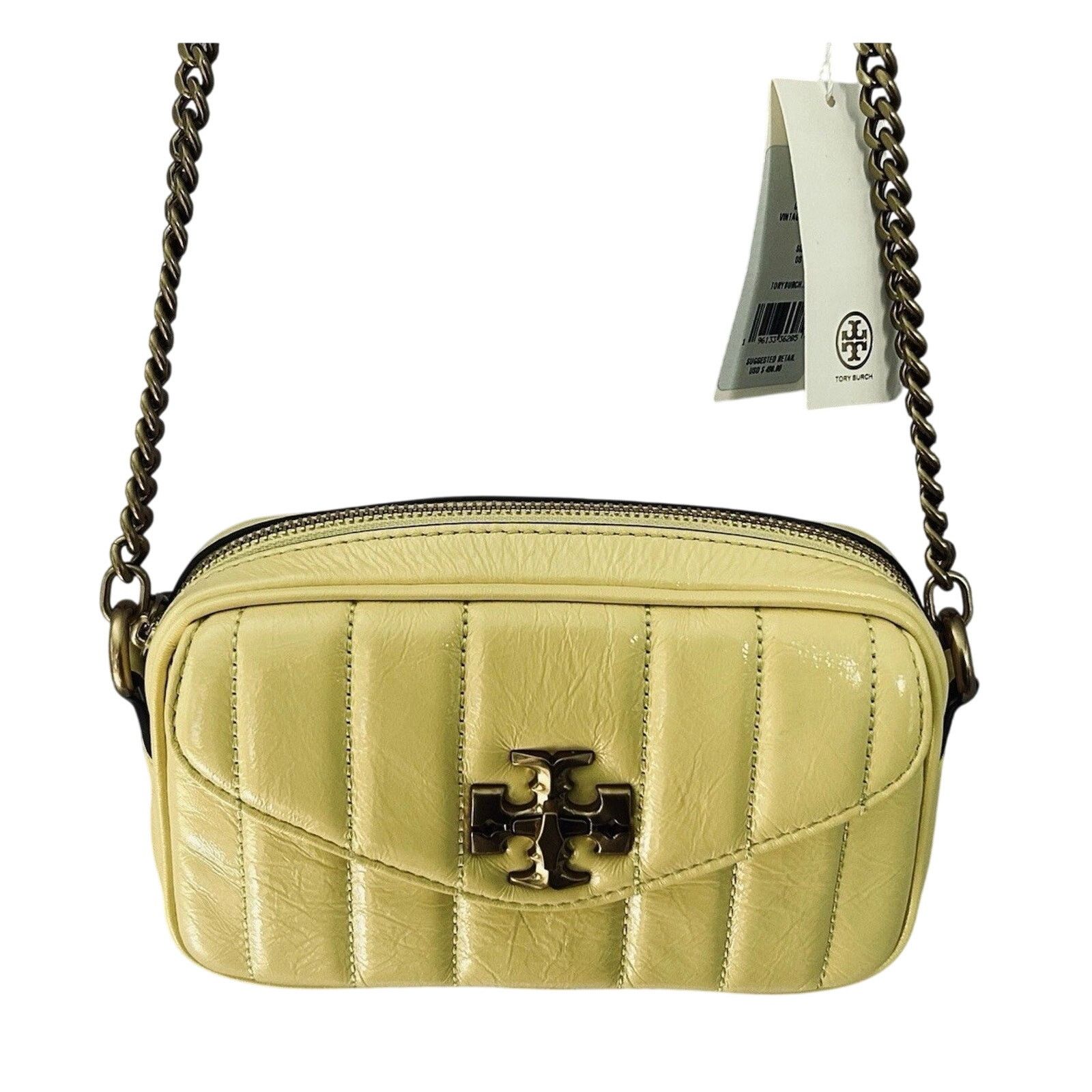 Tory Burch NWT Tory Burch Kira Patent Camera Bag Lemon Yellow 142808 Size ONE SIZE - 1 Thumbnail