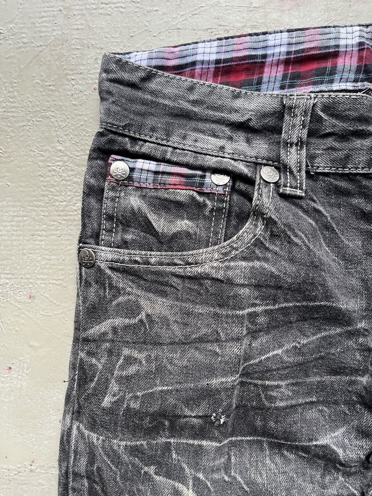 14th Addiction 2000s FLARE PUNK ACID WASH ROOT THREE NUMBER NINE STYLE Size US 31 - 8 Thumbnail
