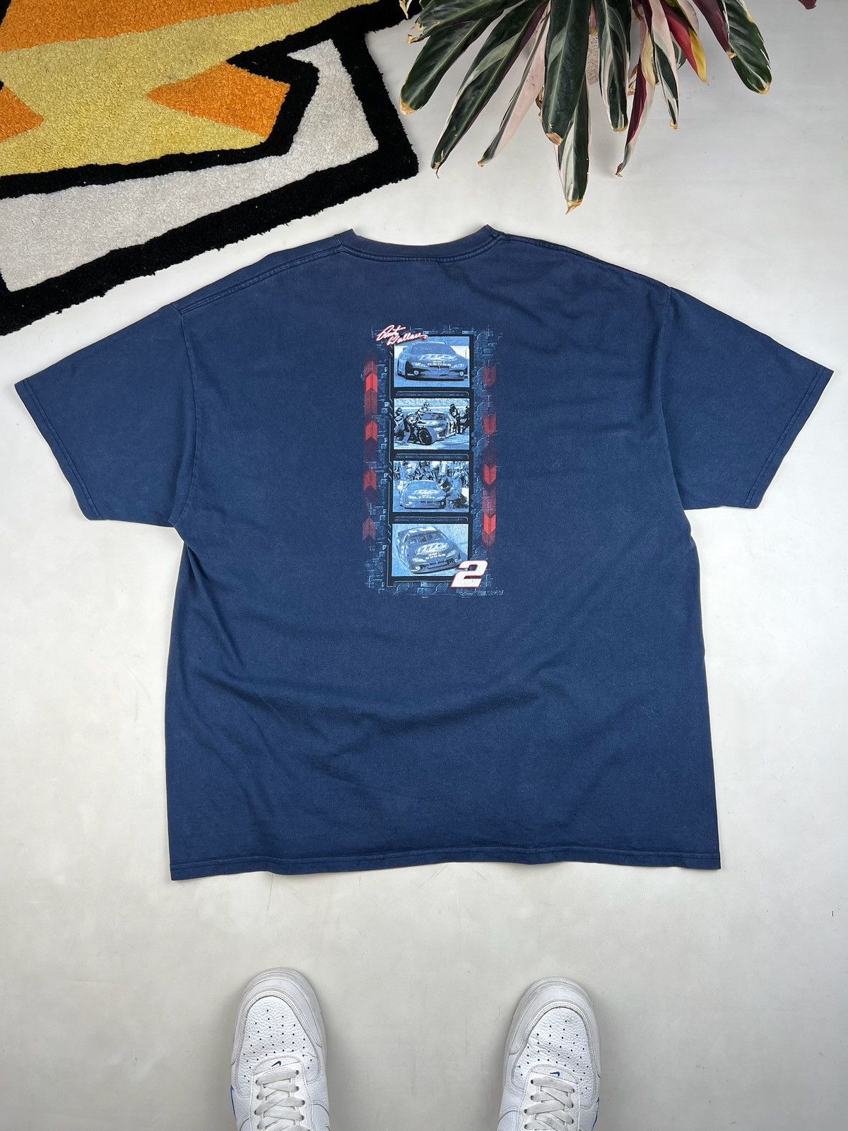 NASCAR × Vintage Vintage Rusty Wallace tee dodge Race Car Vintage TShirt Size US XL / EU 56 / 4 - 3 Thumbnail