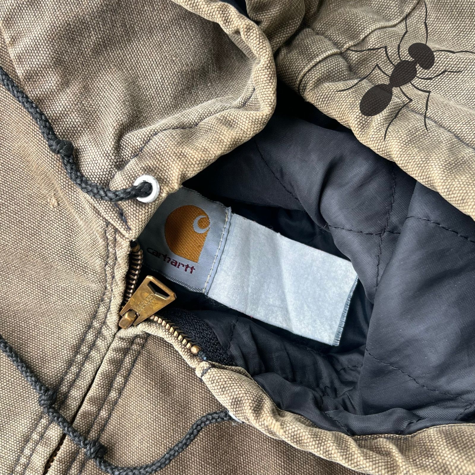 Carhartt × Vintage Carhartt CHT brown hooded work wear jacket Size US XL / EU 56 / 4 - 7 Thumbnail