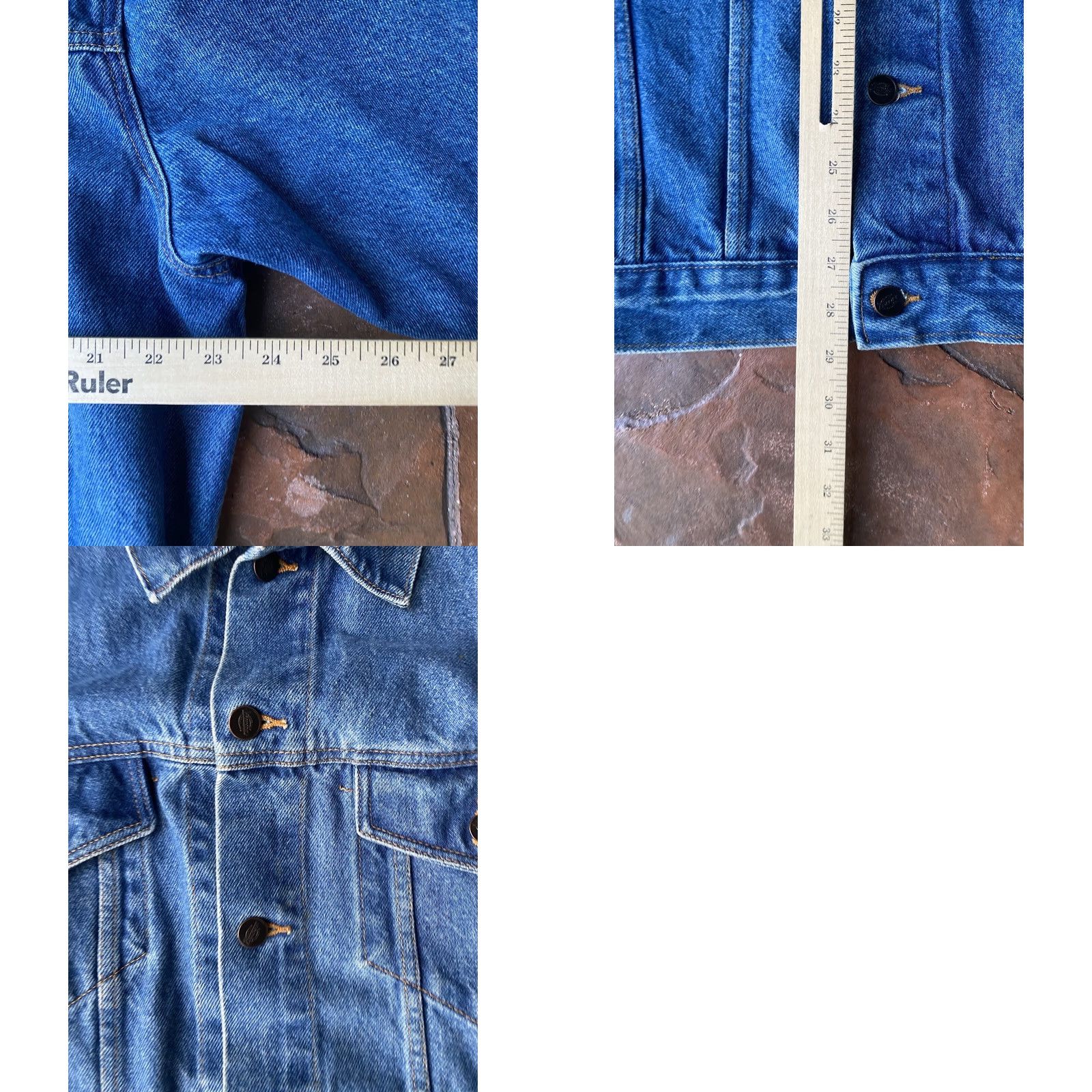 Dickies VINTAGE 90s DICKIES Trucker Work Denim Jean Jacket Men’s XL Light Wash Blue 80s 90s Classic Outerwear Workwear Mens Jacket Size US 36 / EU 52 - 9 Thumbnail