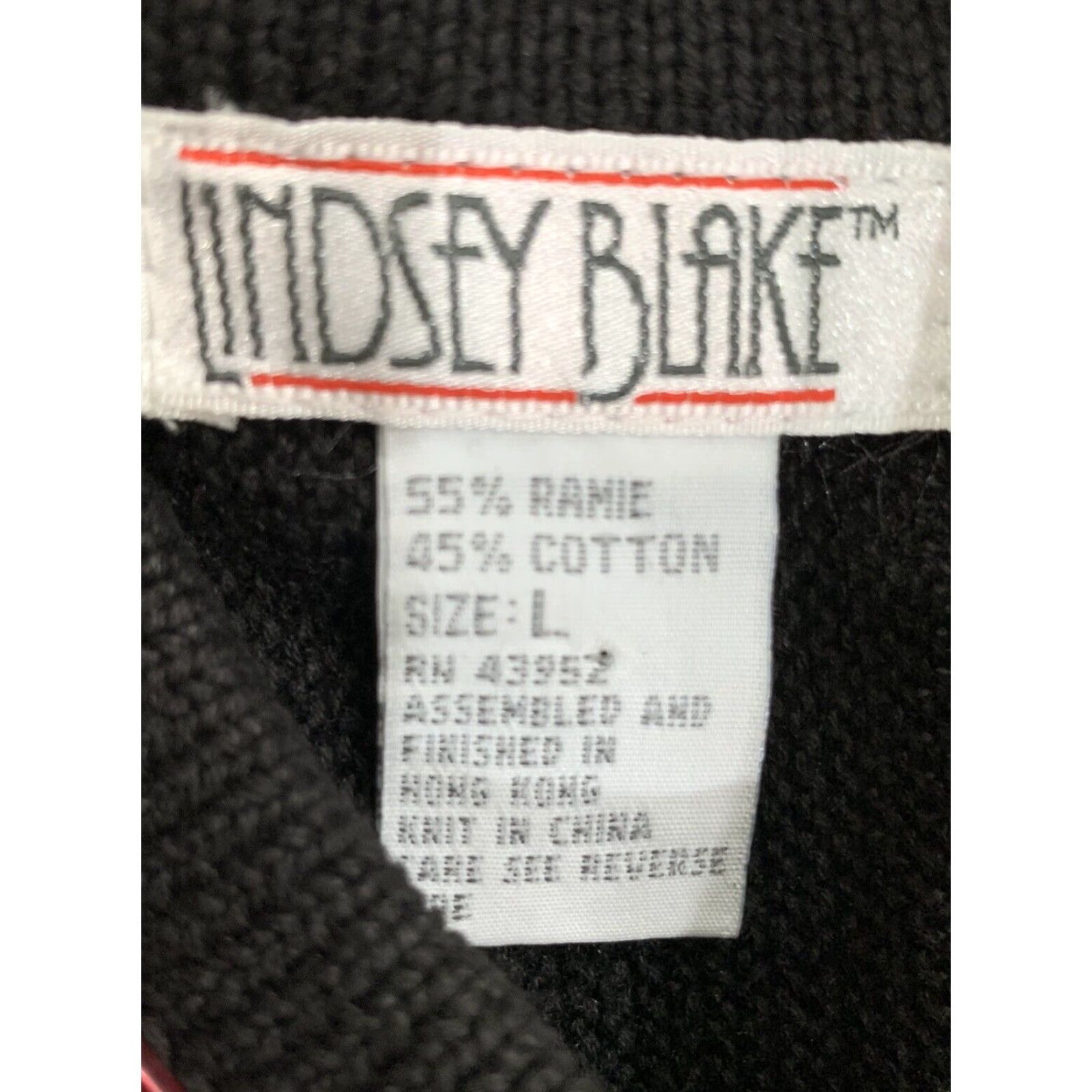 Vintage VINTAGE Lindsey Blake Sweater Shirt Women L Black Beaded Sequin 80s Floral Granny Shoulder Pads Pullover Knit Fall Winter Size L / US 10 / IT 46 - 4 Thumbnail