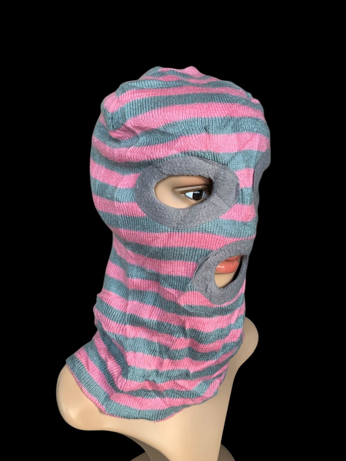 Japanese Brand × Kapital × Vintage Pink Balaclava Knitted Hat Full Masker Japanese Style 🇯🇵 Size ONE SIZE - 3 Thumbnail