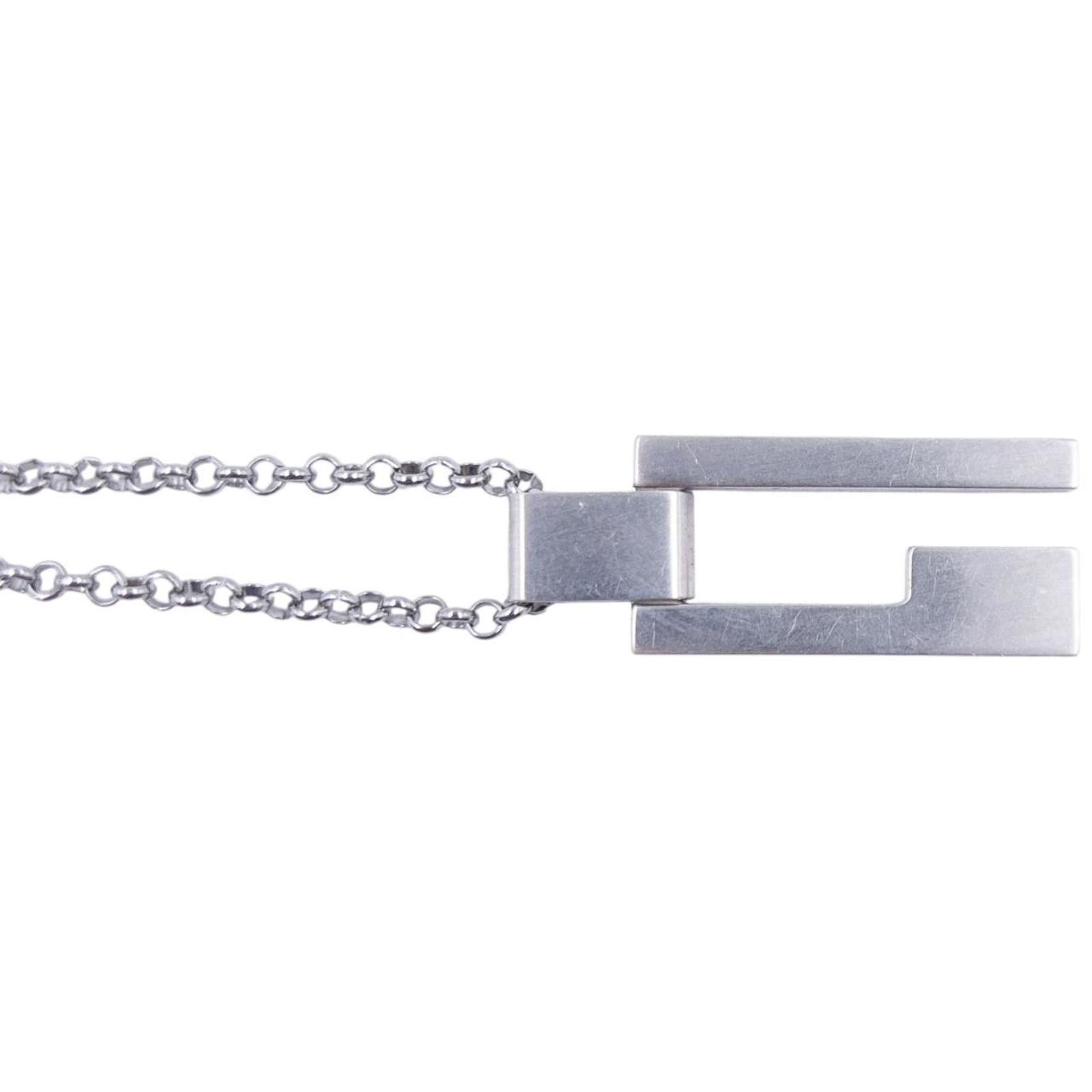 Gucci Vintage Gucci Silver Pendent Necklace Size ONE SIZE - 2 Thumbnail