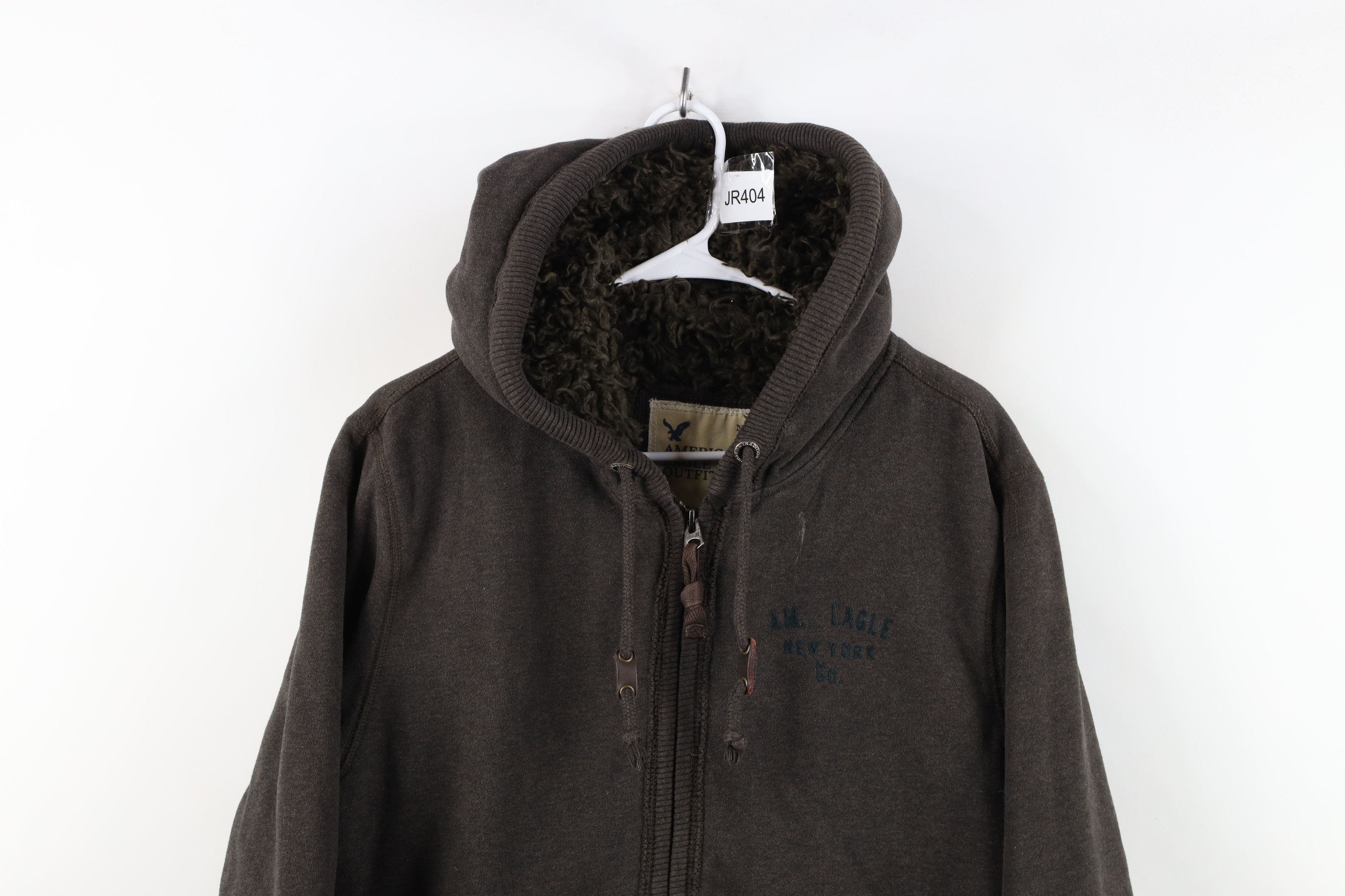 American Eagle Outfitters Vintage Y2K American Eagle Pile Fleece Lined Hoodie Jacket Size US L / EU 52-54 / 3 - 2 Thumbnail