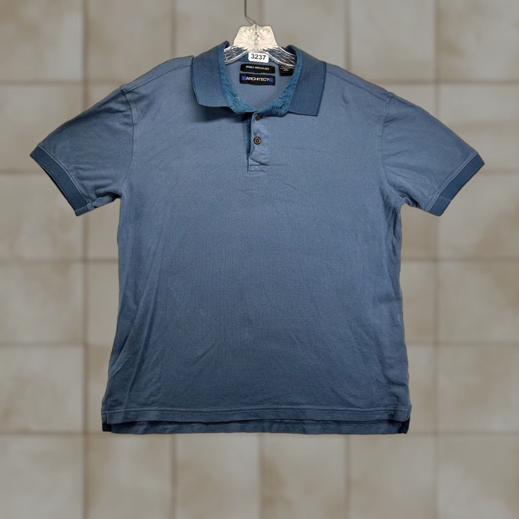 Architect VINTAGE Architect Men's Polo Shirt Short Sleeve Cotton 90s Sports Casual Medium Blue Size US M / EU 48-50 / 2 - 1 Thumbnail