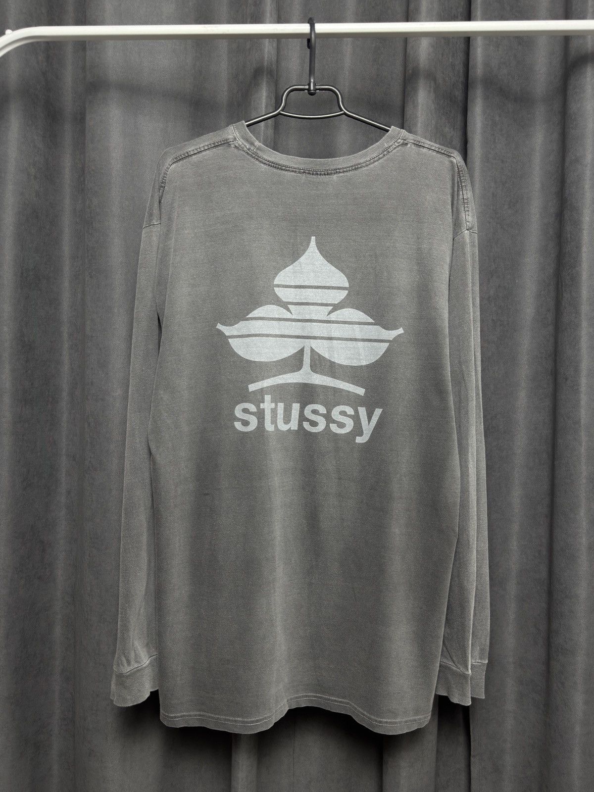 Vintage 90s Stussy Black Long Sleeve Graphic T Shirt Mens M
