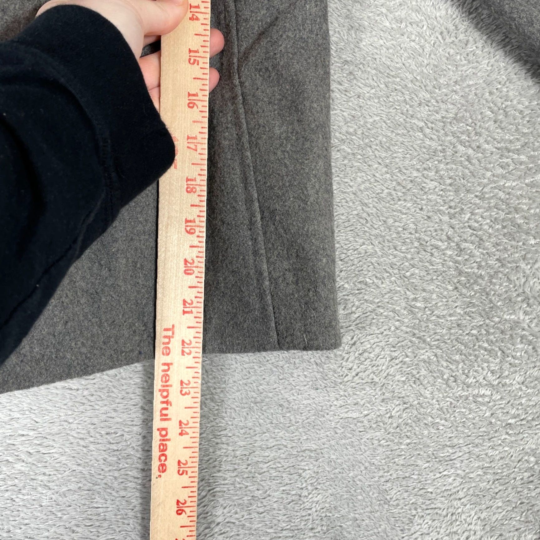 Old Navy Old Navy Wool Peacoat Womens Large Grey Hooded Double Breasted Winter Jacket Y2K Size L / US 10 / IT 46 - 6 Thumbnail