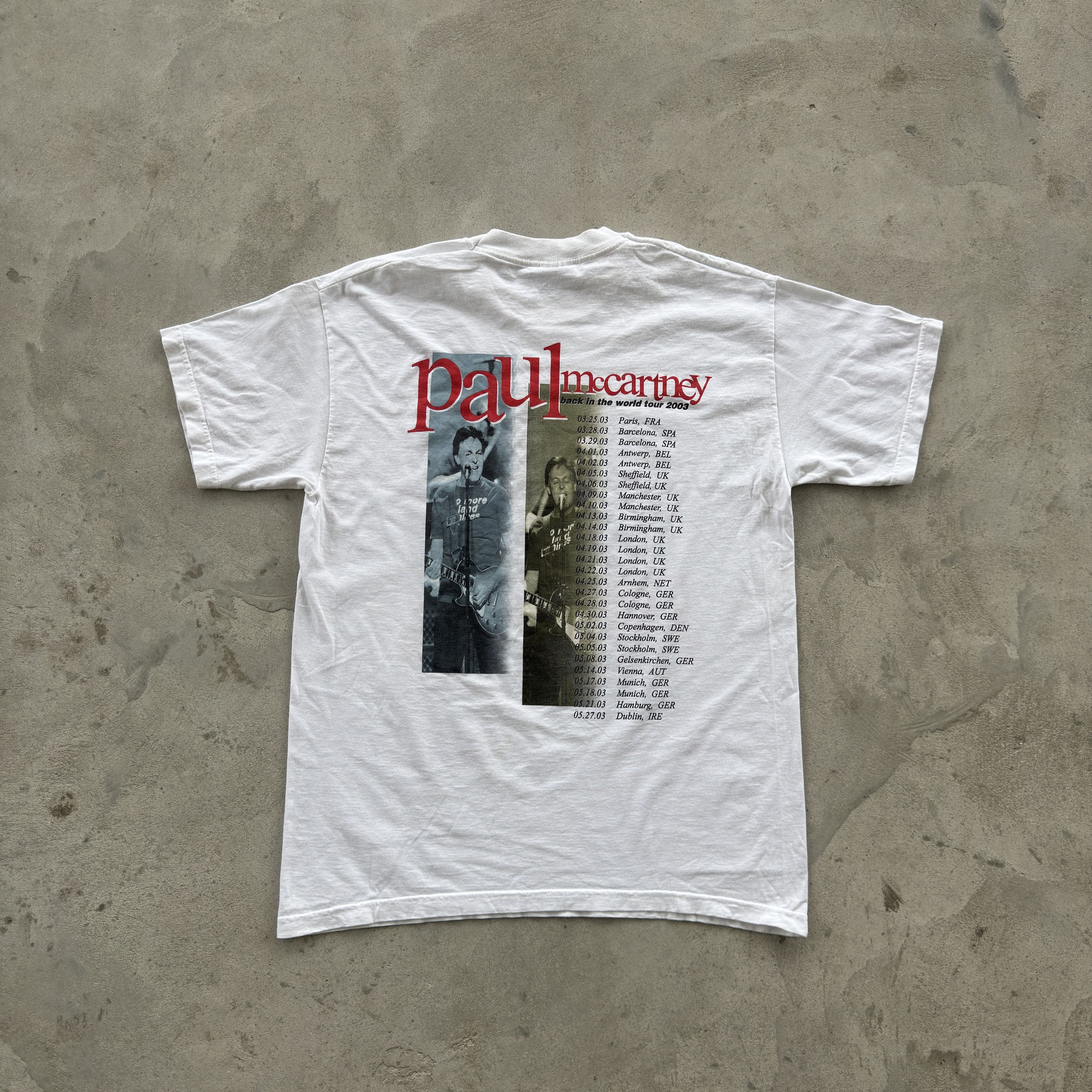 Band Tees Paul McCartney 2003 Back In The World Tour Tee M Size US M / EU 48-50 / 2 - 2 Thumbnail