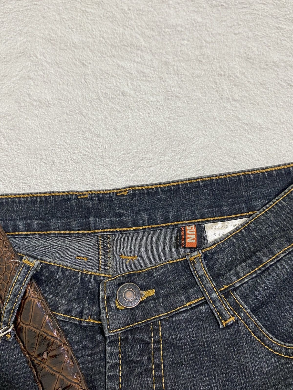 Japanese Brand SICK💰Vintage Sun Rose Bush Pant Stretchable Jeans Size US 28 / EU 44 - 6 Thumbnail