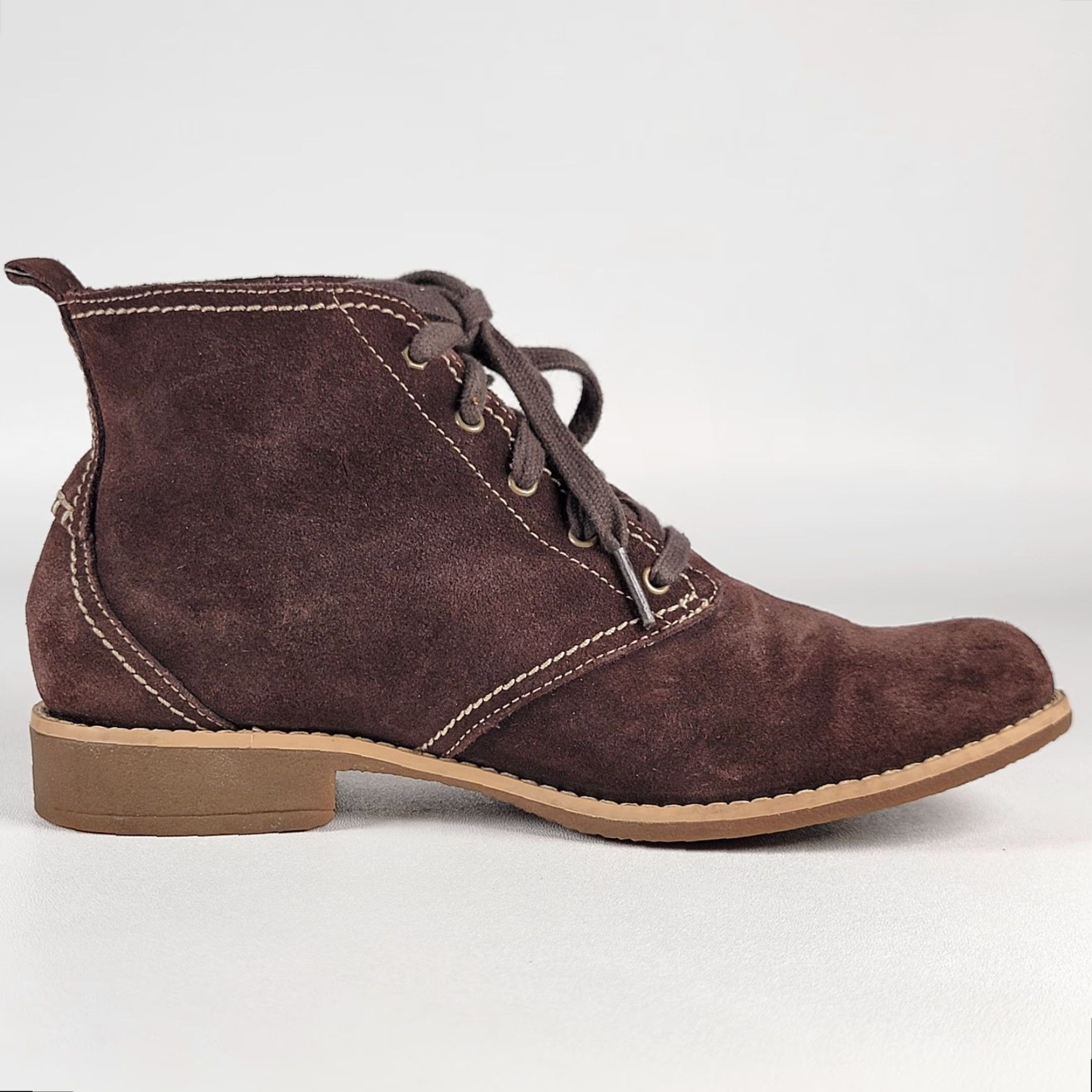 Timberland Timberland Brown Leather Women's Ankle Booties Lace Up Flat Heel 8.5/39.5 Casual Boots Size US 9 / IT 39 - 6 Thumbnail
