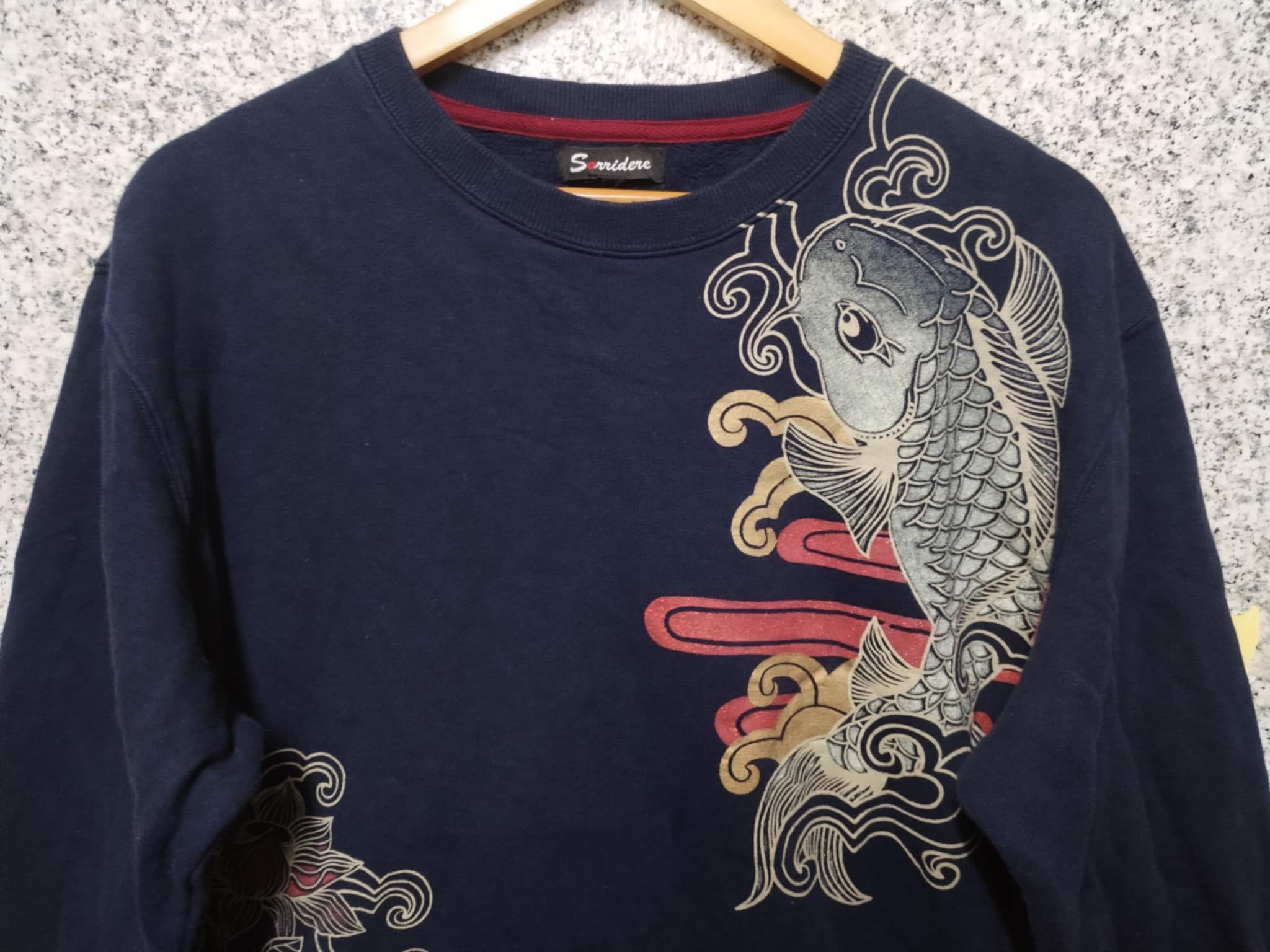 Dragonfly × Japanese Brand × Vintage 🔻Vintage Fish Koi Japanese SukajaN VERY RARE 🔻 Size US M / EU 48-50 / 2 - 3 Thumbnail