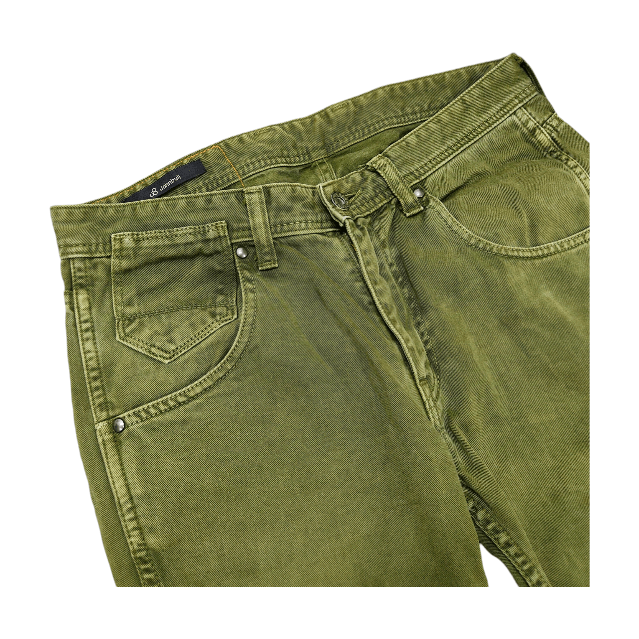 Japanese Brand × Johnbull Vintage John Bull Olive Green Biker Jeans Pants Size US 31 - 5 Thumbnail