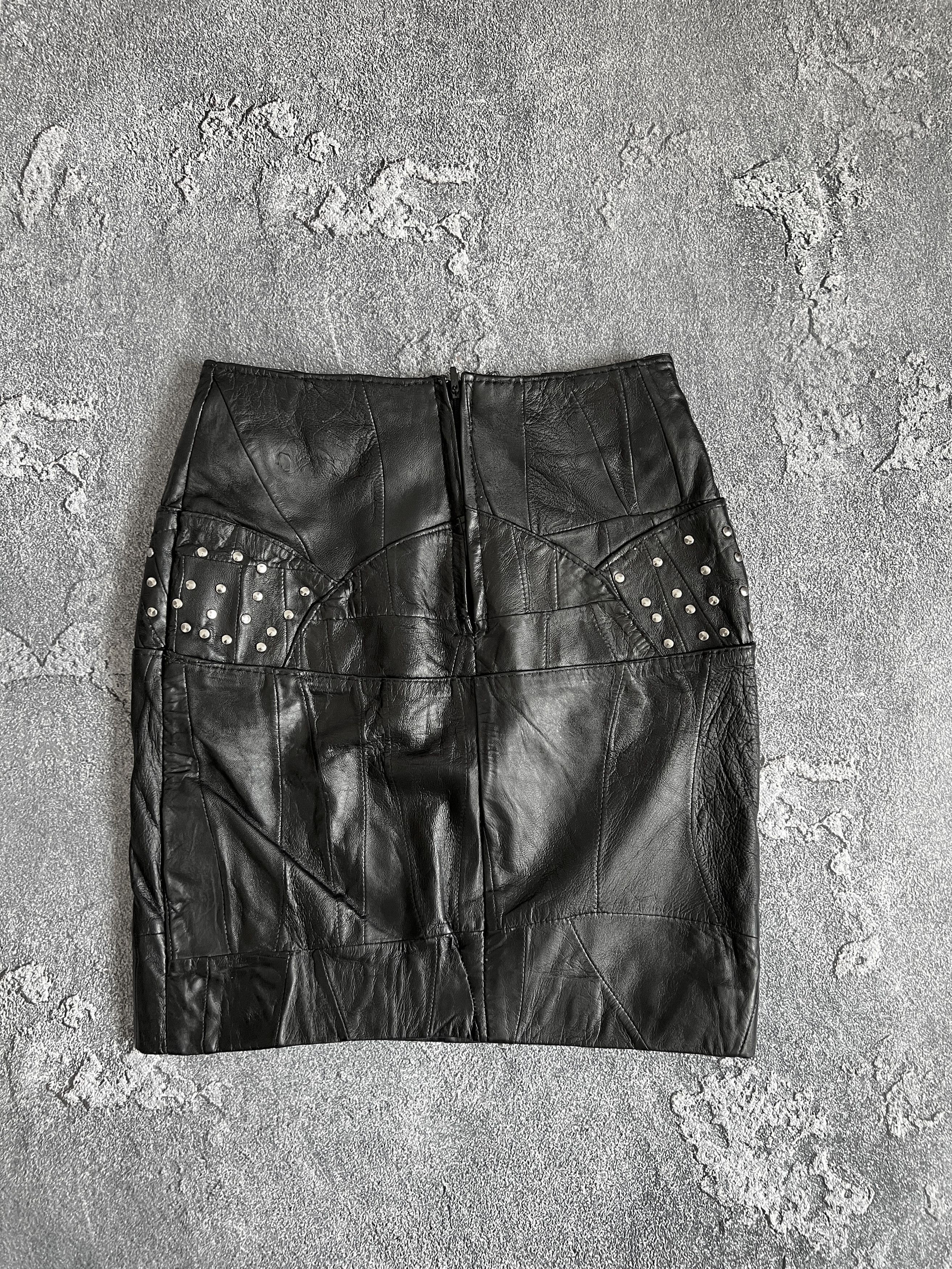 Vintage Vintage leather skirt gothic grunge Y2K avant garde Size 27" / US 4 / IT 40 - 5 Thumbnail