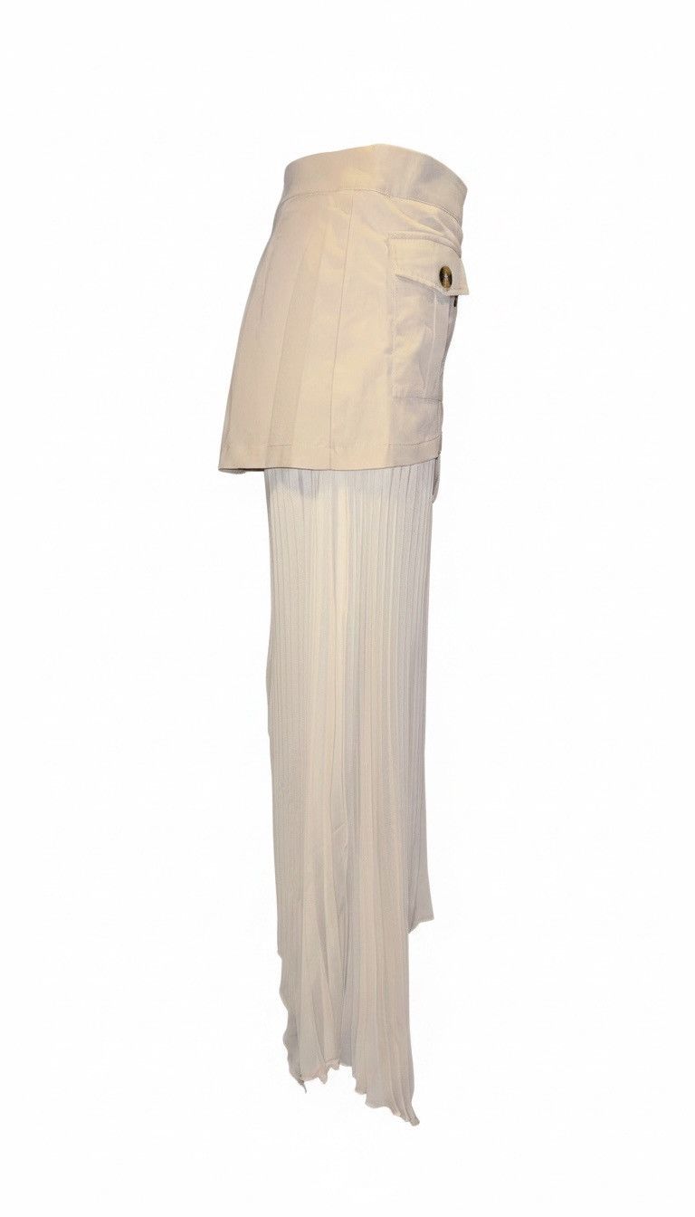 Other Patchwork Asymmetrical Pleated Buttoned Midi Skirt Size 28" / US 6 / IT 42 - 2 Thumbnail