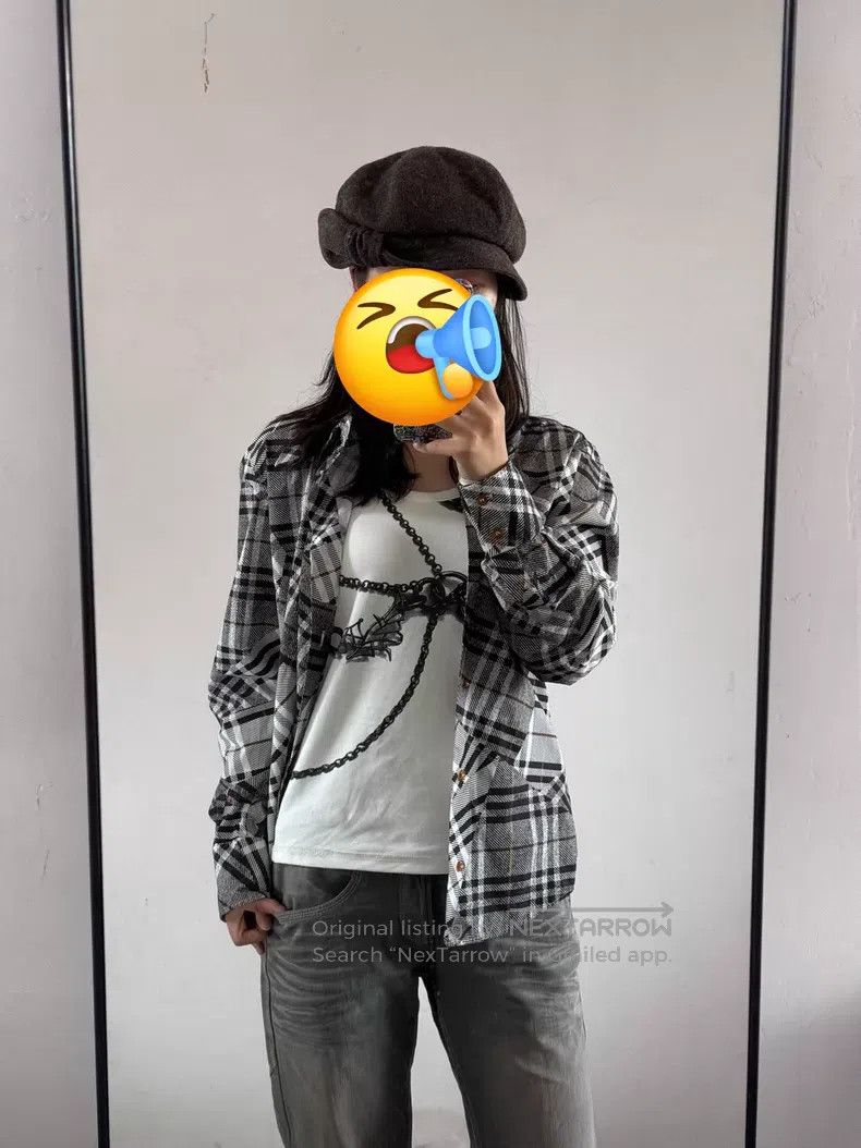 Vivienne Westwood Vivienne Westwood Wild Plaid Shirt with Asymmetric Collar Size L / US 10 / IT 46 - 9 Thumbnail