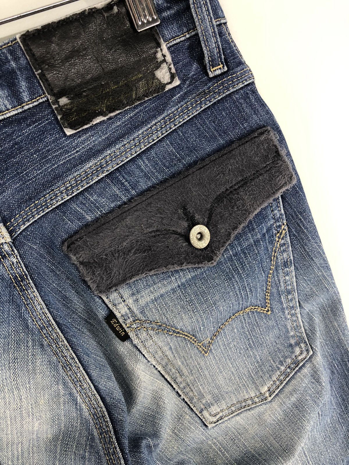 Edwin × Vintage Vintage Edwin Distressed Faded Blue Jeans Size US 28 / EU 44 - 19 Thumbnail