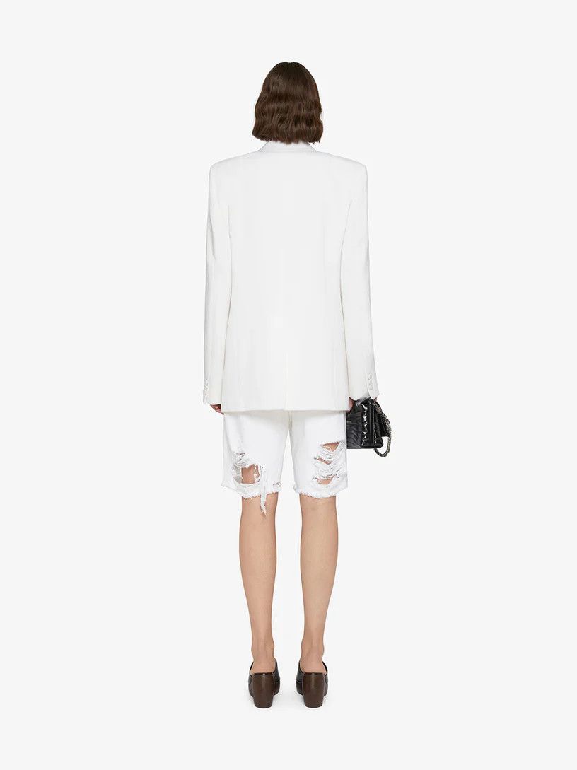 Givenchy o1w1db10325 Tuxedo Jacket in White Size S / US 4 / IT 40 - 4 Thumbnail