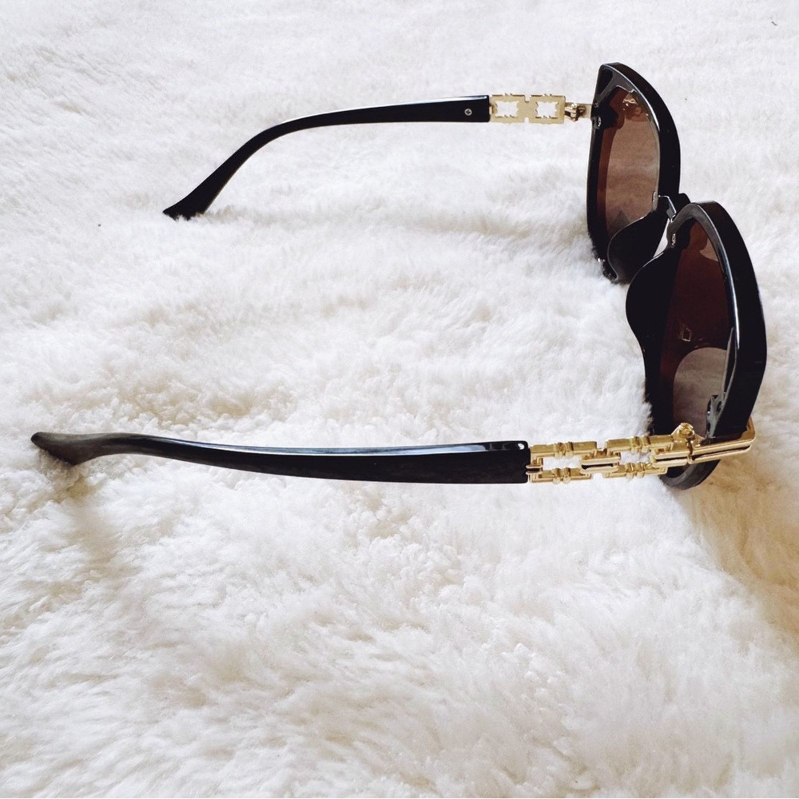 Other Genevieve Clear Brown & Black Rimless Polarized Sunglasses Size ONE SIZE - 6 Thumbnail