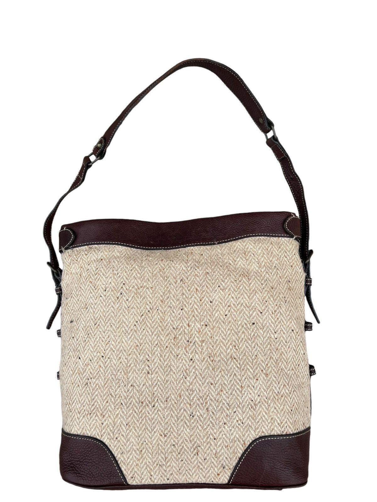Leather Vintage Tsuchiya Kaban Leather HBT Wool Bag Size ONE SIZE - 9 Thumbnail