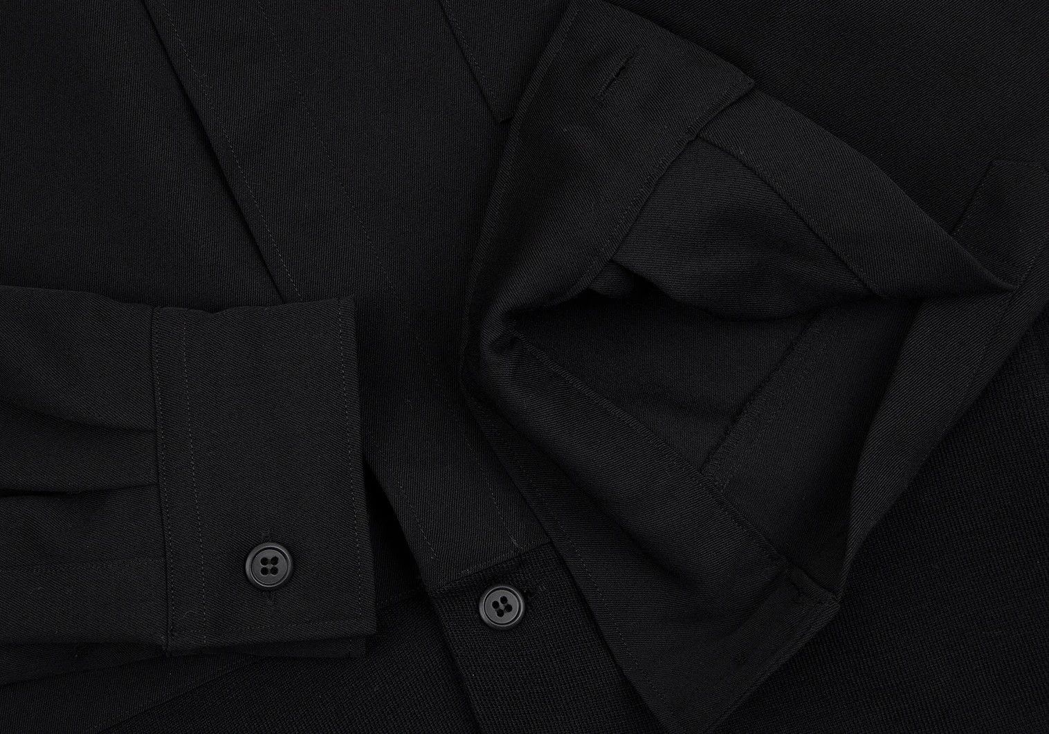 Yohji Yamamoto Yohji Yamamoto Ribbed Cuff Knit Wool Shirt Size US M / EU 48-50 / 2 - 8 Thumbnail