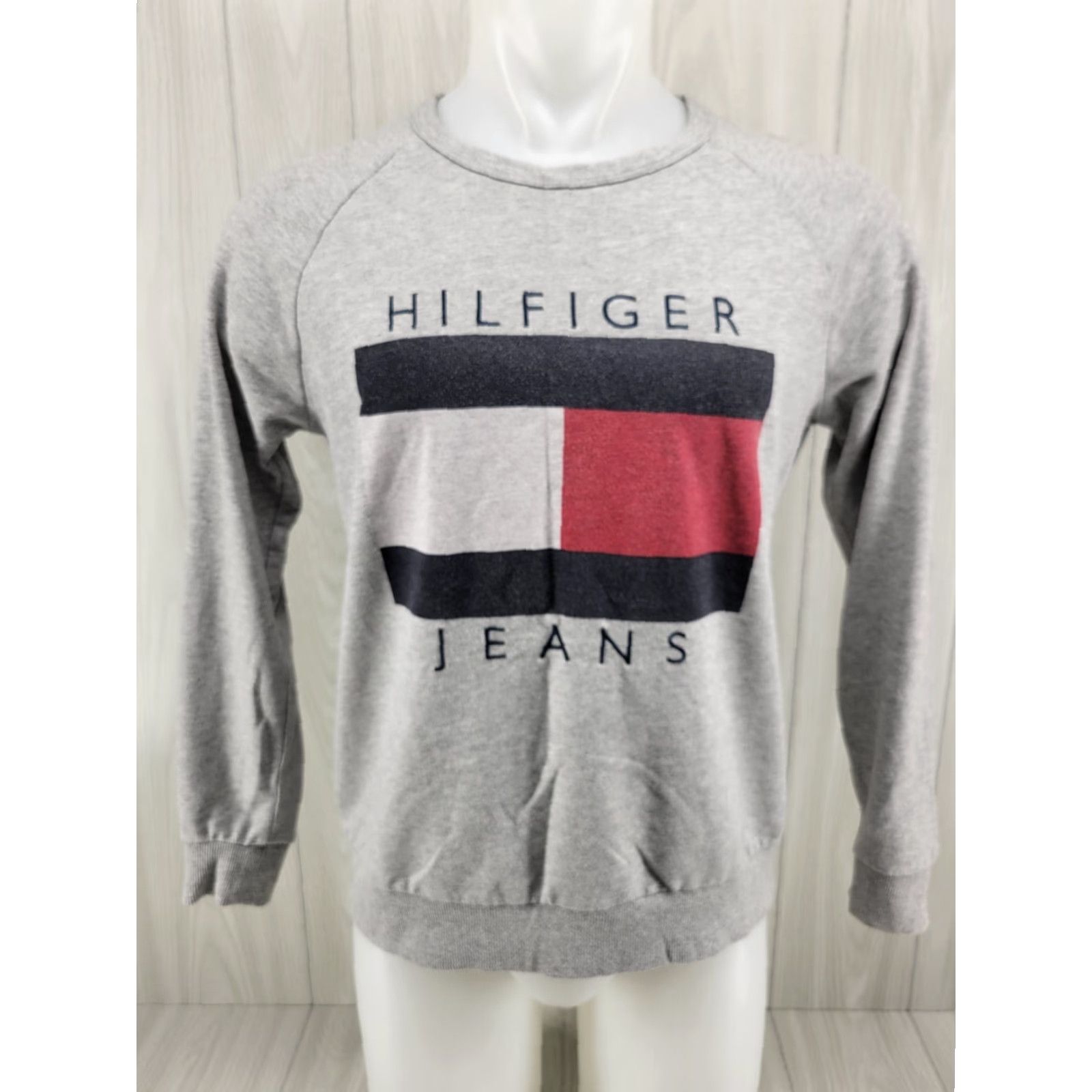Tommy Hilfiger Tommy Hilfiger Men Long Sleeve Shirt Tommy Jeans Gray 90s Vintage Fit Regular Size M Size US M / EU 48-50 / 2 - 2 Thumbnail