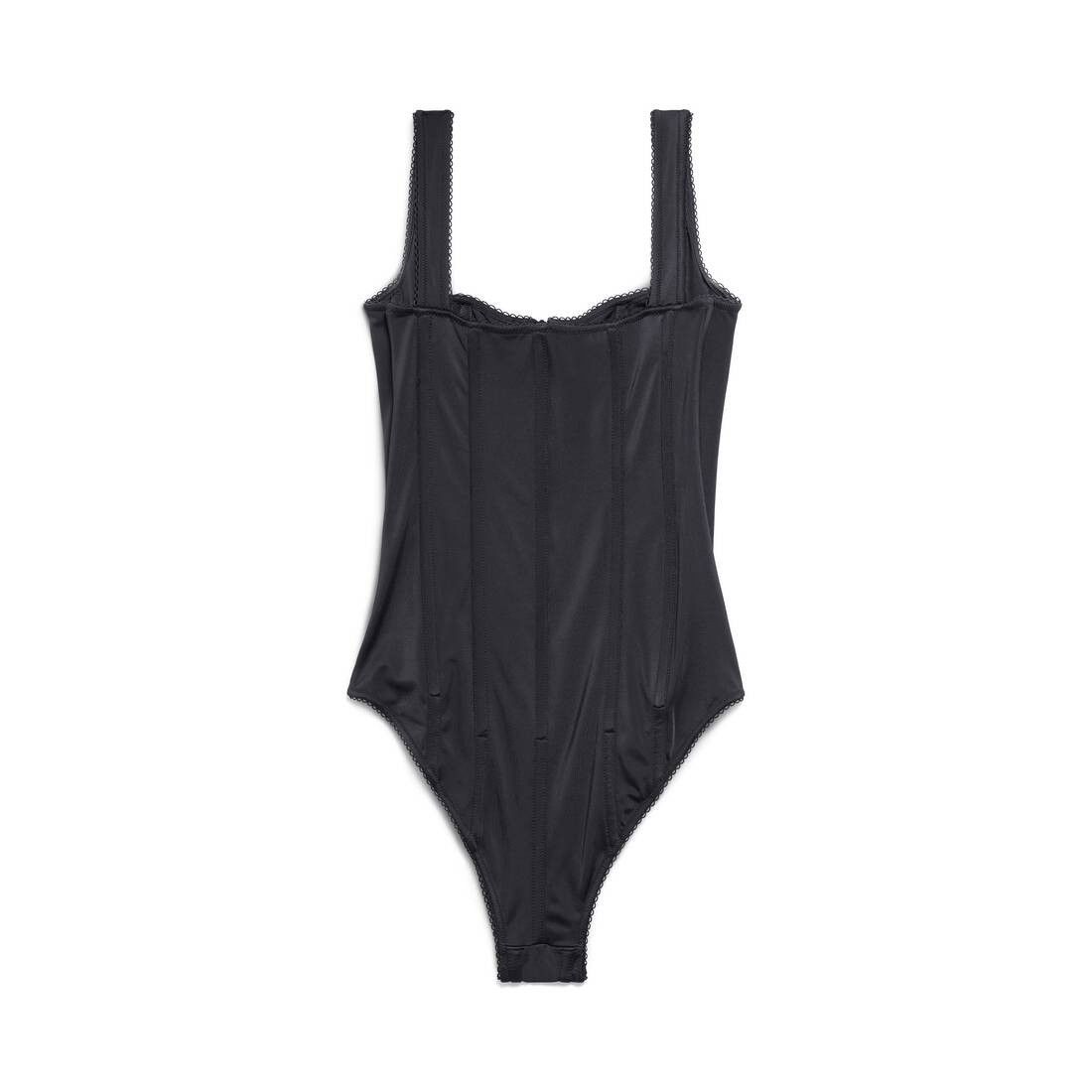 Balenciaga o1w1db10825 Corset Swimsuit in Black Size S / US 4 / IT 40 - 6 Thumbnail