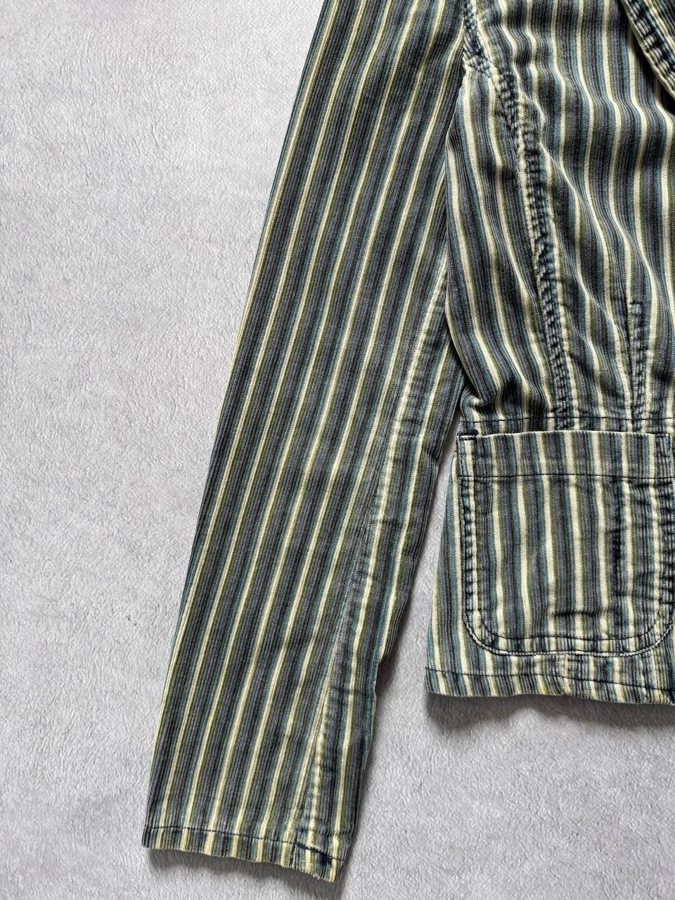 Guess Vintage 2000s Guess Jeans Corduroy Striped Blazer Size XS / US 0-2 / IT 36-38 - 4 Thumbnail