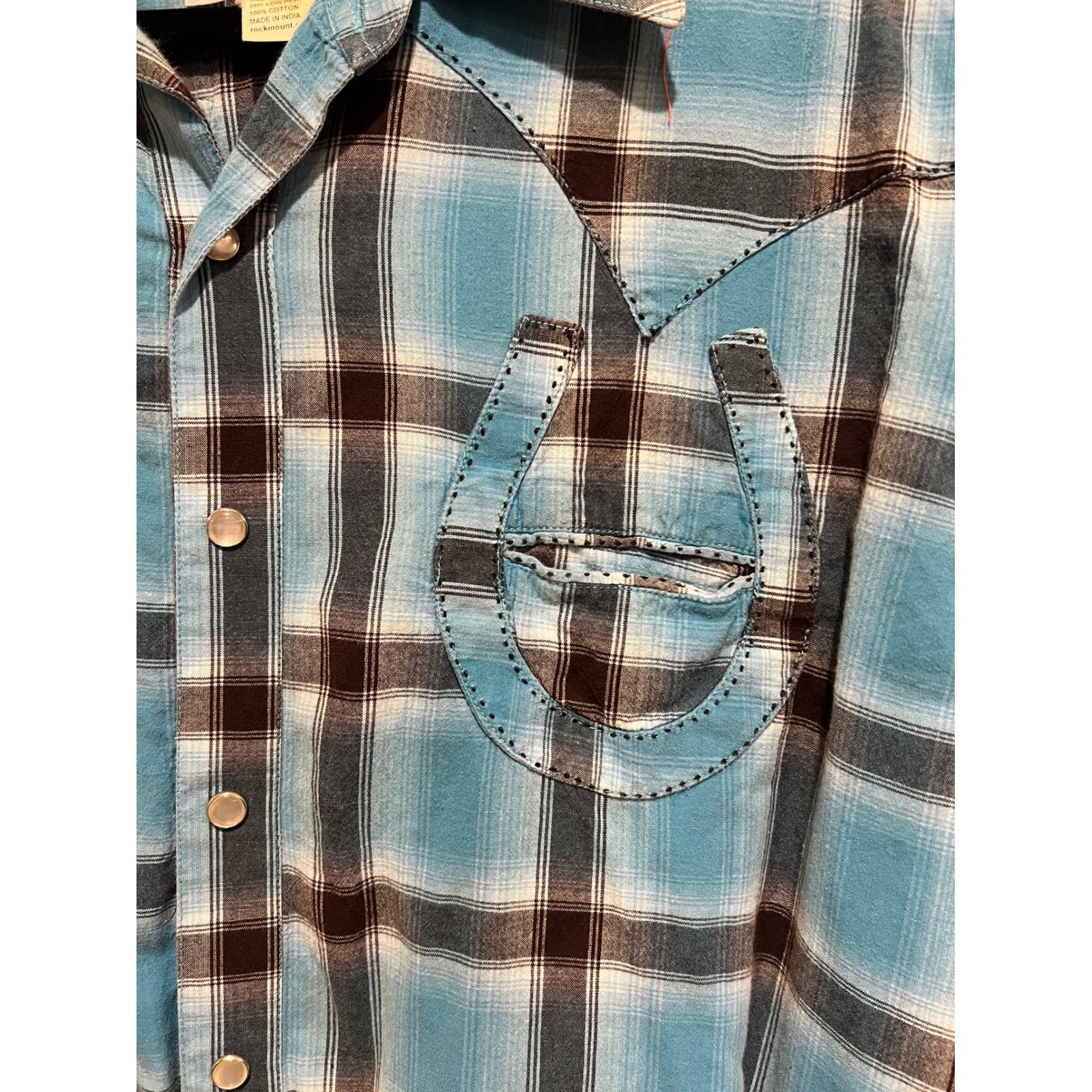 Rockmount Ranch Wear Rockmount Ranch Wear L Western Plaid Horseshoe Cowboy Pearl Size US L / EU 52-54 / 3 - 2 Thumbnail