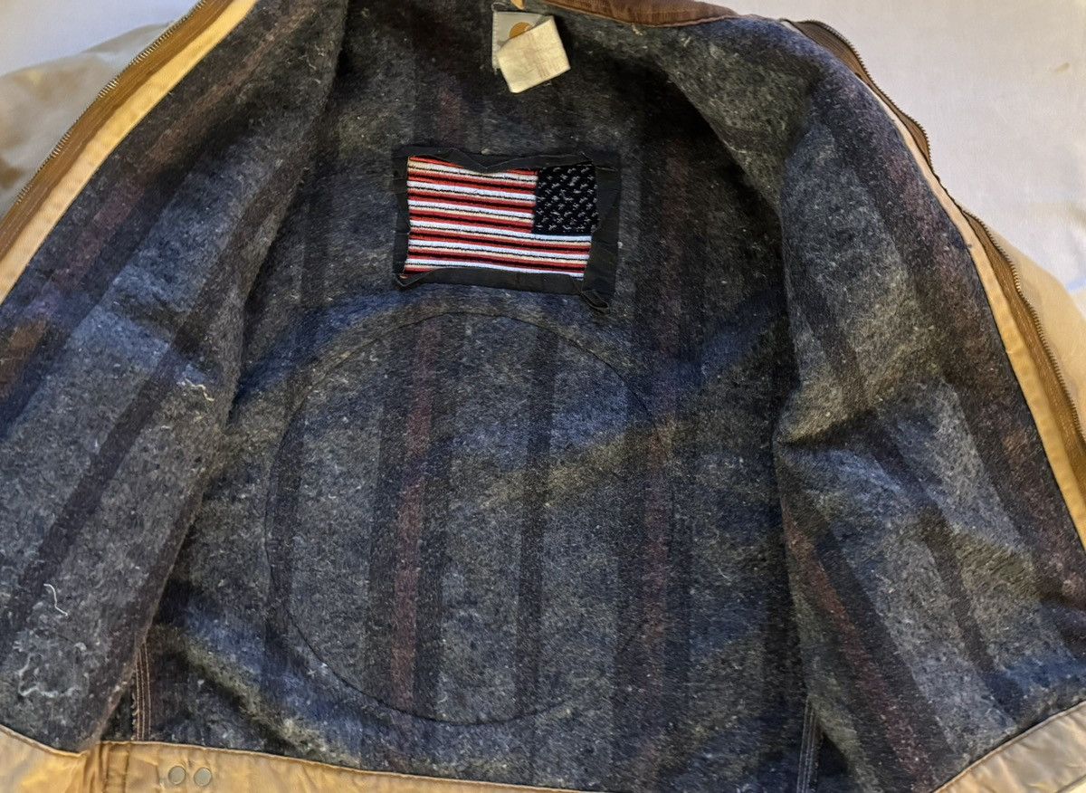 Carhartt Vintage Carhartt Detroit Jacket Blanket Lined Tan Brown USA Size US S / EU 44-46 / 1 - 5 Thumbnail