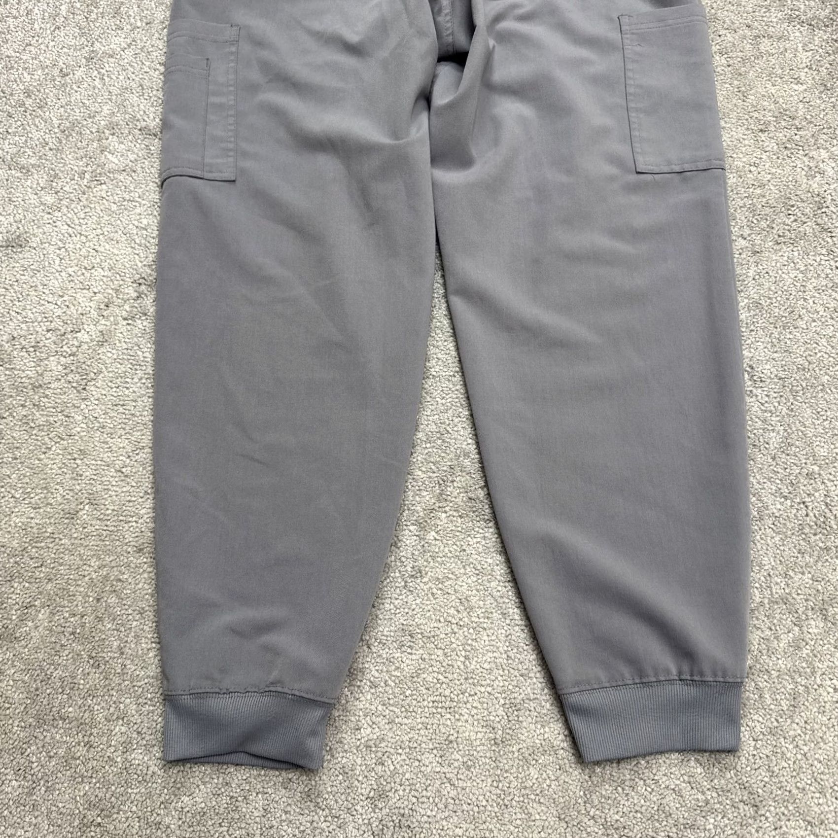 Vintage Jaanu Cargo Jogger Scrub Pants Womens Medium Short Gray Drawstring Medical Work Size 32" / US 10 / IT 46 - 6 Thumbnail