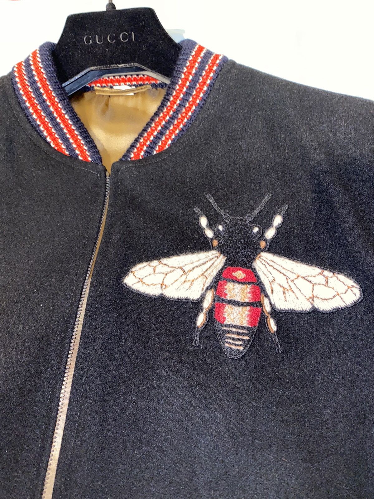 Gucci Gucci bumblebee bomber jacket Grailed