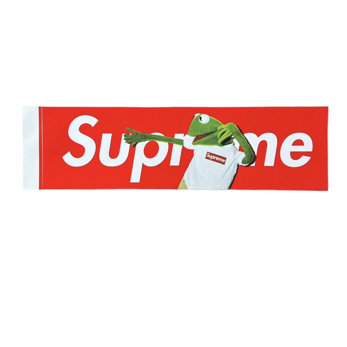 image of Stickers x Supreme Kermit The Frog Box Logo Sticker Red, Men's