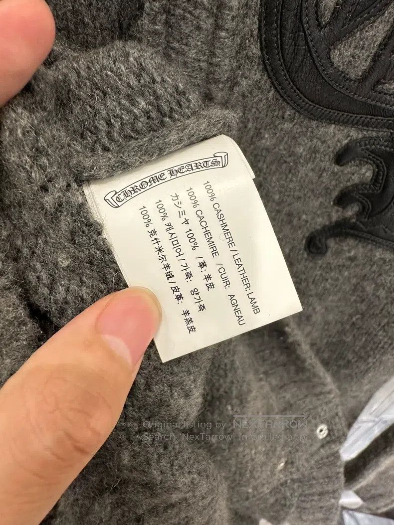 Chrome Hearts CHROME HEARTS Size M Sanskrit letter leather gray cashmere Size US M / EU 48-50 / 2 - 5 Thumbnail